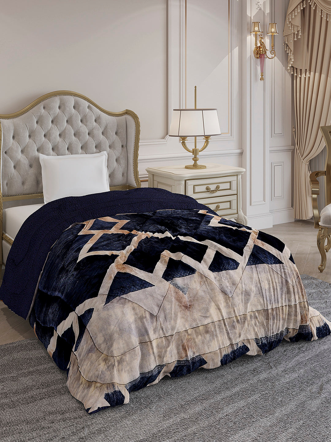 Printed Single Bed 1023 GSM Comforter for Winter - (Ultra)