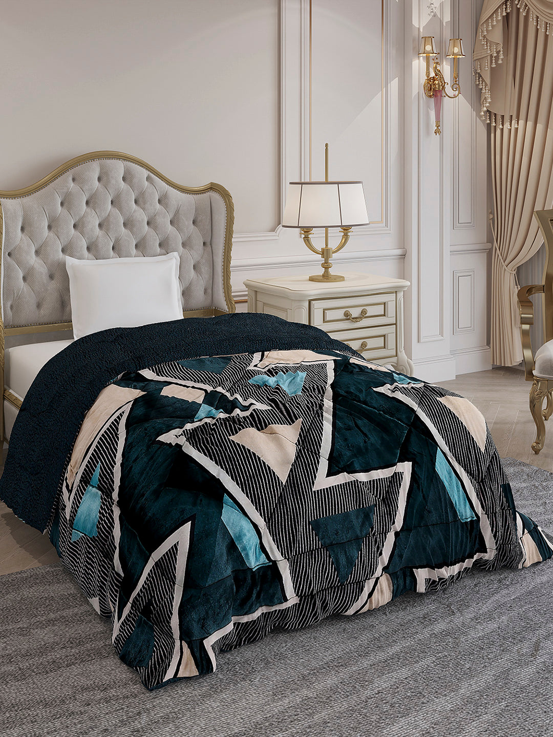 Printed Single Bed 1023 GSM Comforter for Winter - (Ultra)