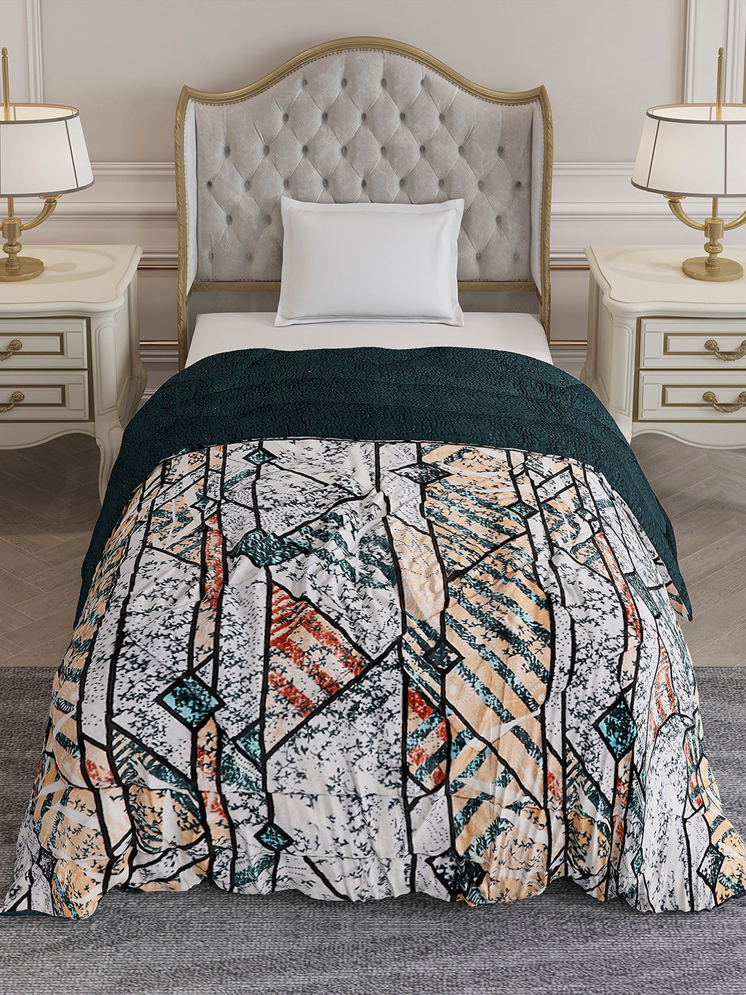 Printed Single Bed 1023 GSM Comforter for Winter - (Ultra)