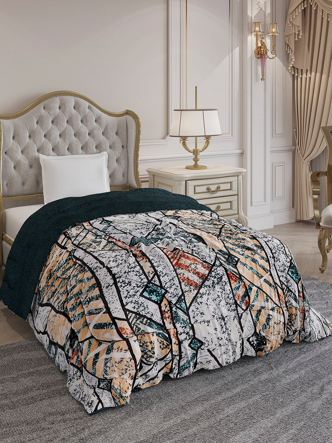 Printed Single Bed 1023 GSM Comforter for Winter - (Ultra)