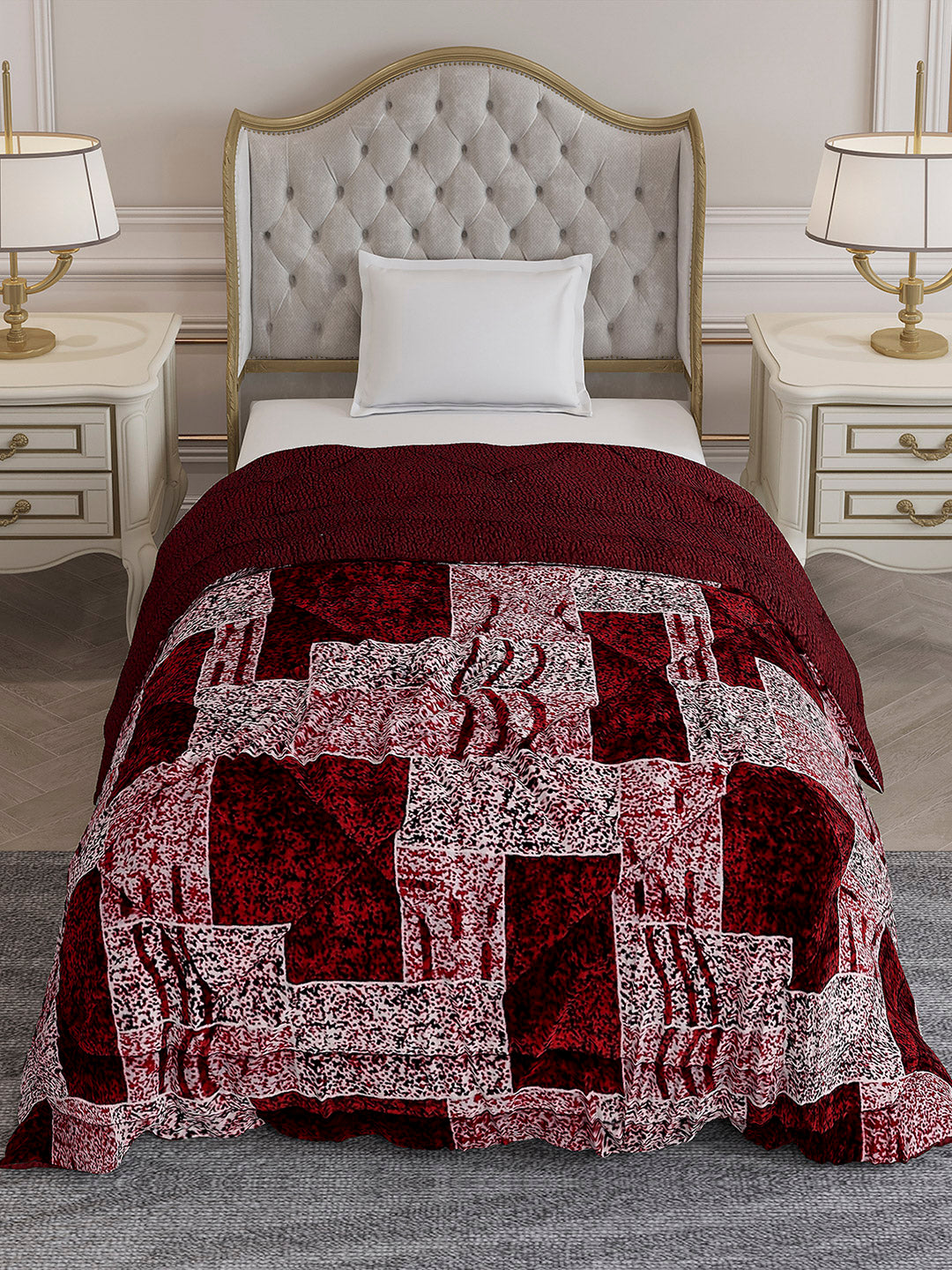 Printed Single Bed 1023 GSM Comforter for Winter - (Ultra)