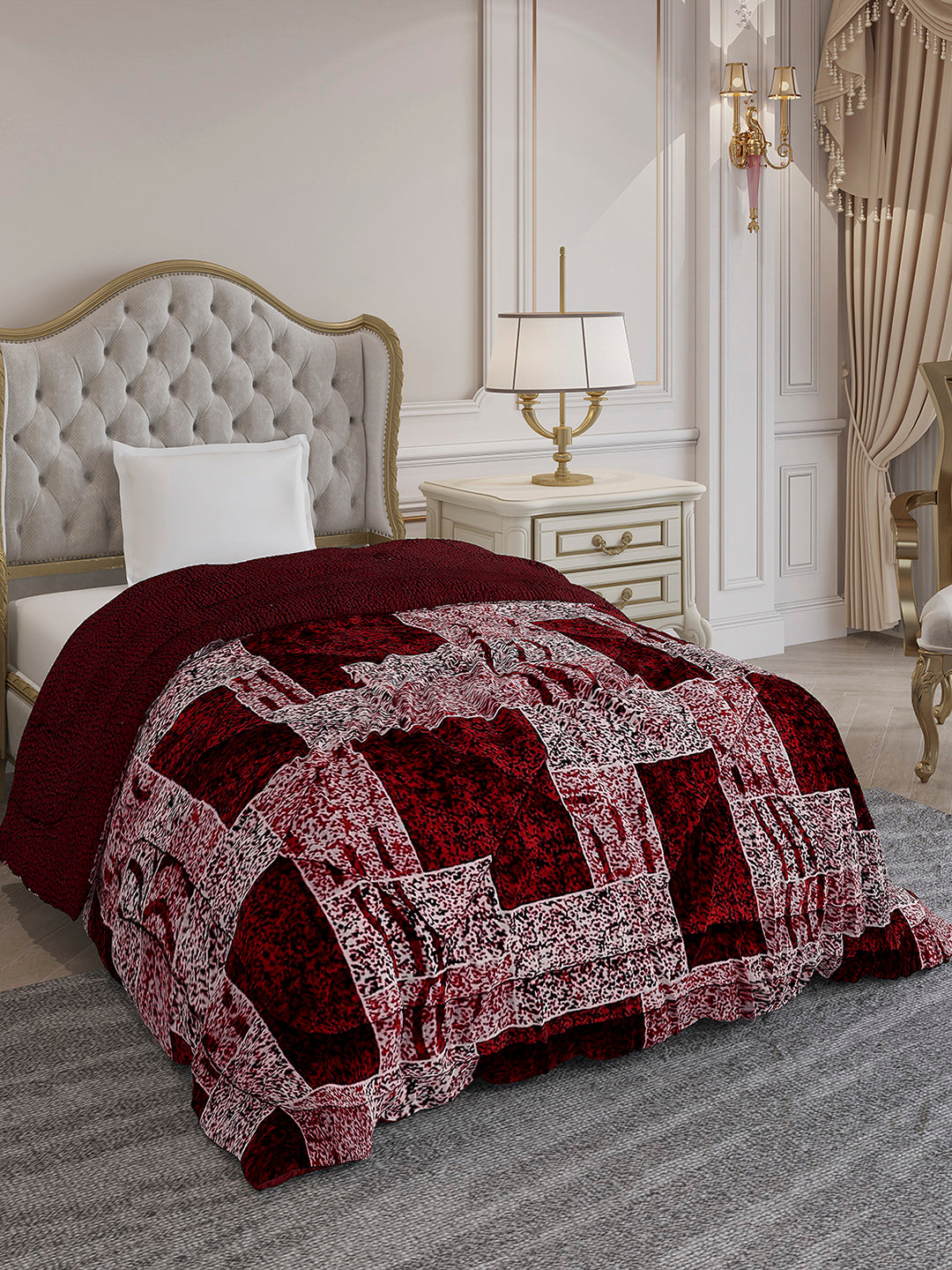 Printed Single Bed 1023 GSM Comforter for Winter - (Ultra)