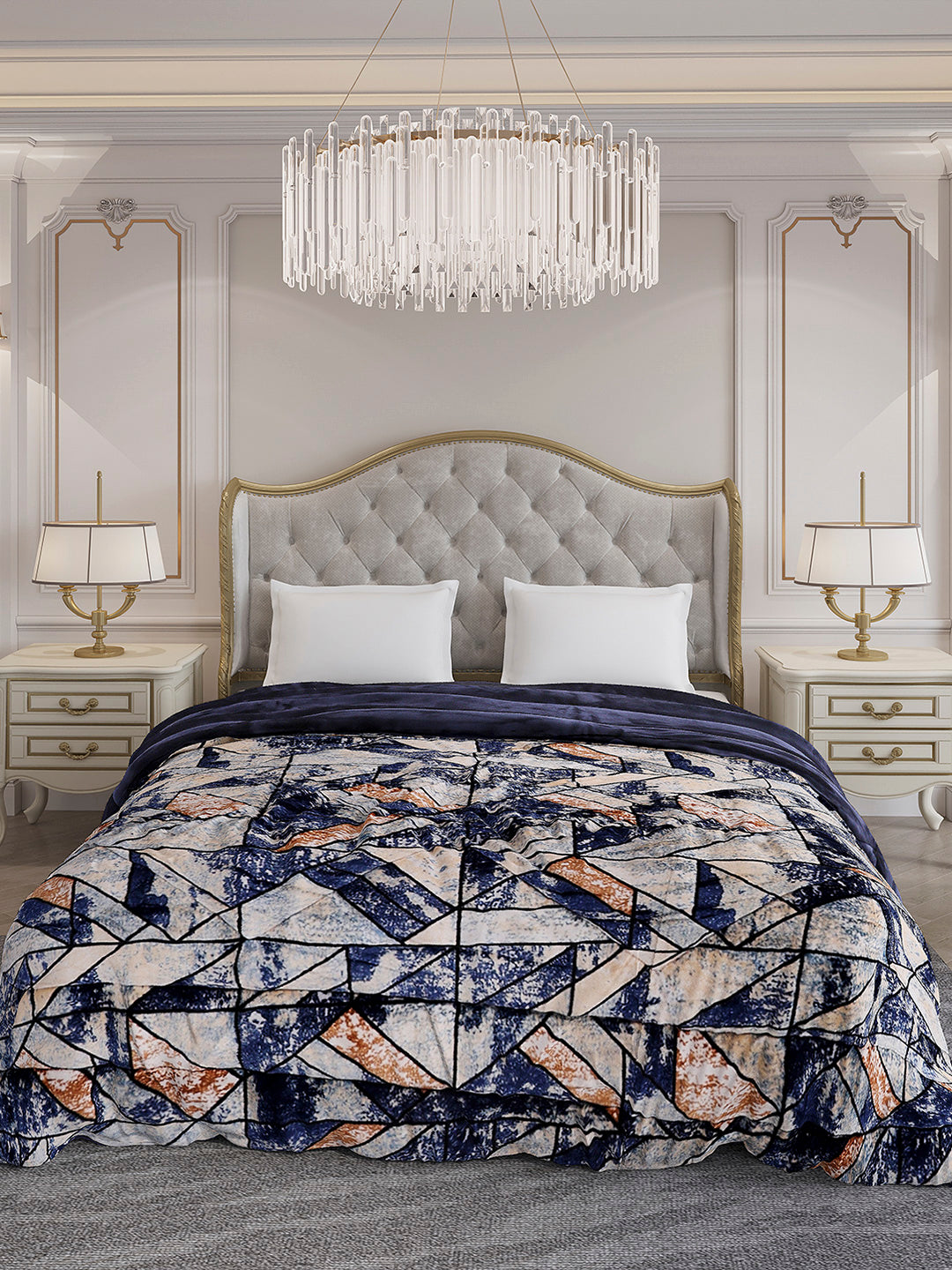 Printed Double Bed 1009 GSM Comforter for Winter - (Wild Beauty)