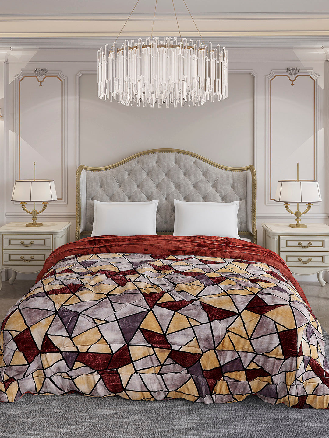 Printed Double Bed 1009 GSM Comforter for Winter - (Wild Beauty)