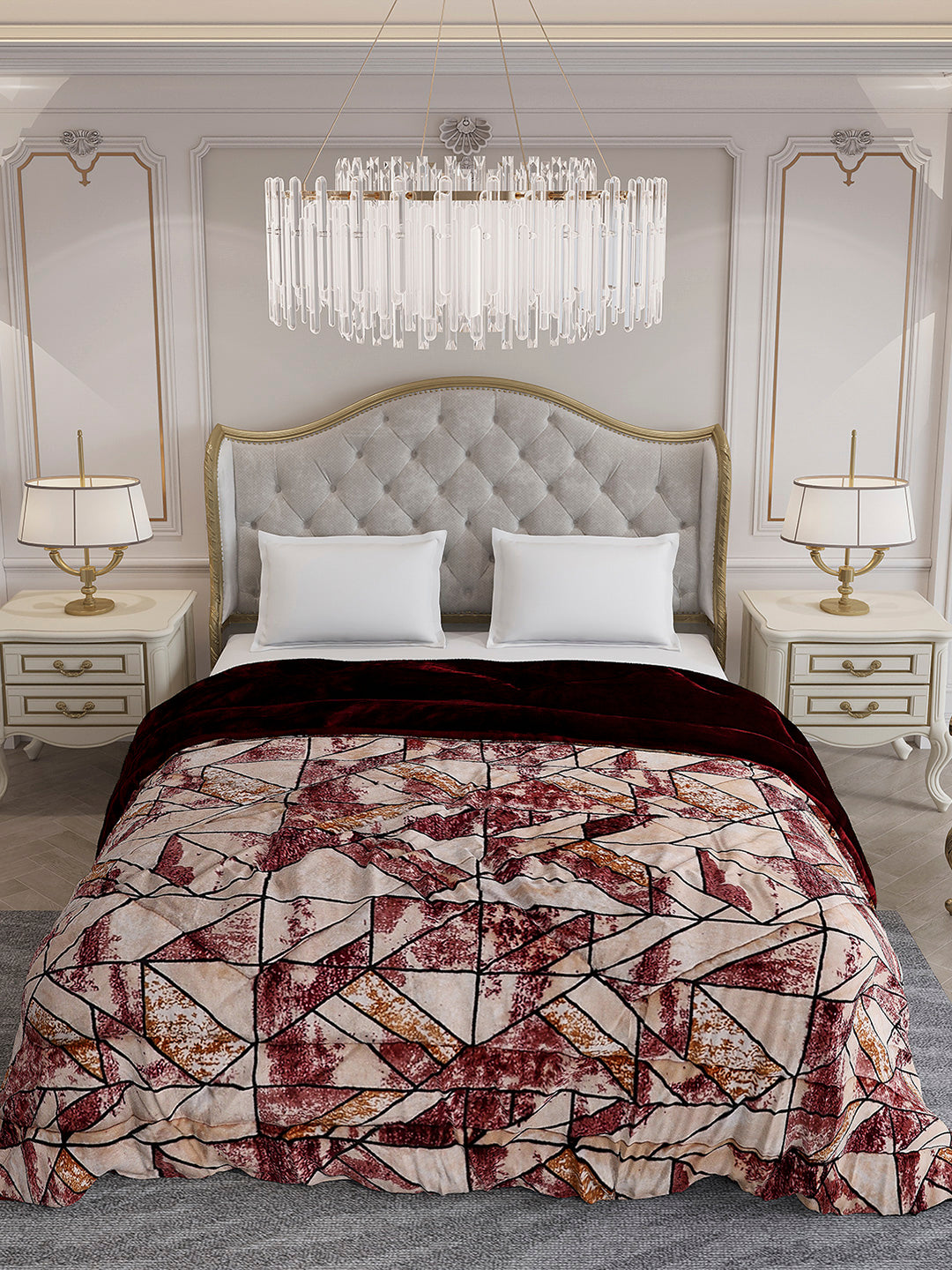 Printed Double Bed 1009 GSM Comforter for Winter - (Wild Beauty)