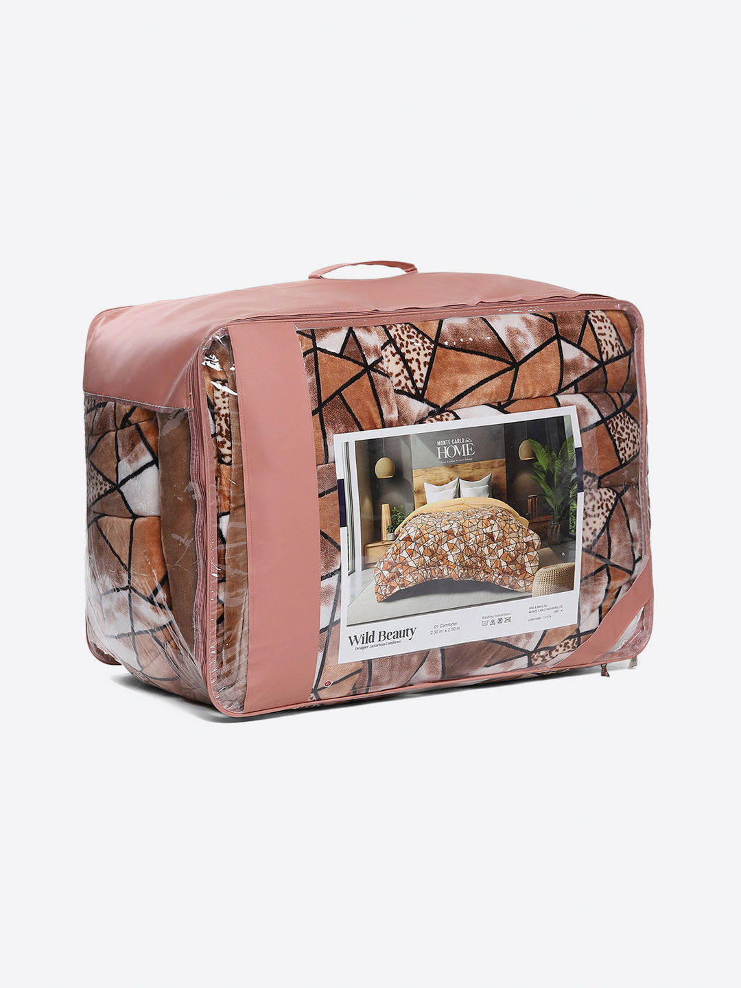Printed Double Bed 233 GSM Comforter for Mild Winter (Beauty), Weight 855 gm