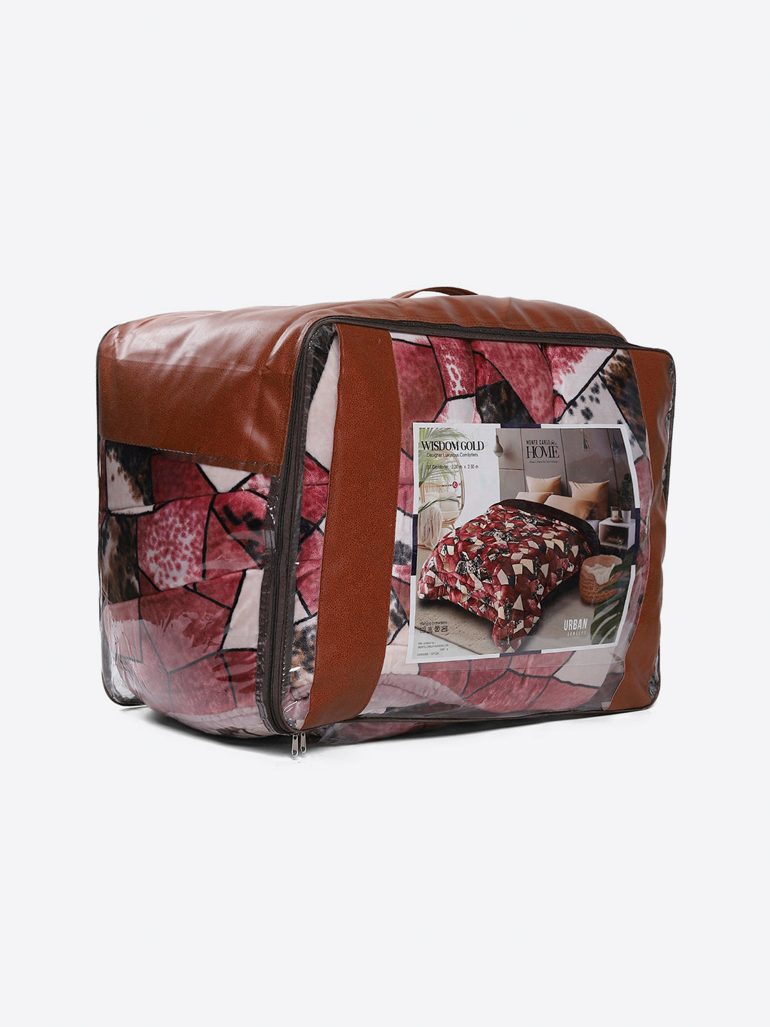 Printed Double Bed 1061 GSM Comforter for Winter - (Wisdom Gold)