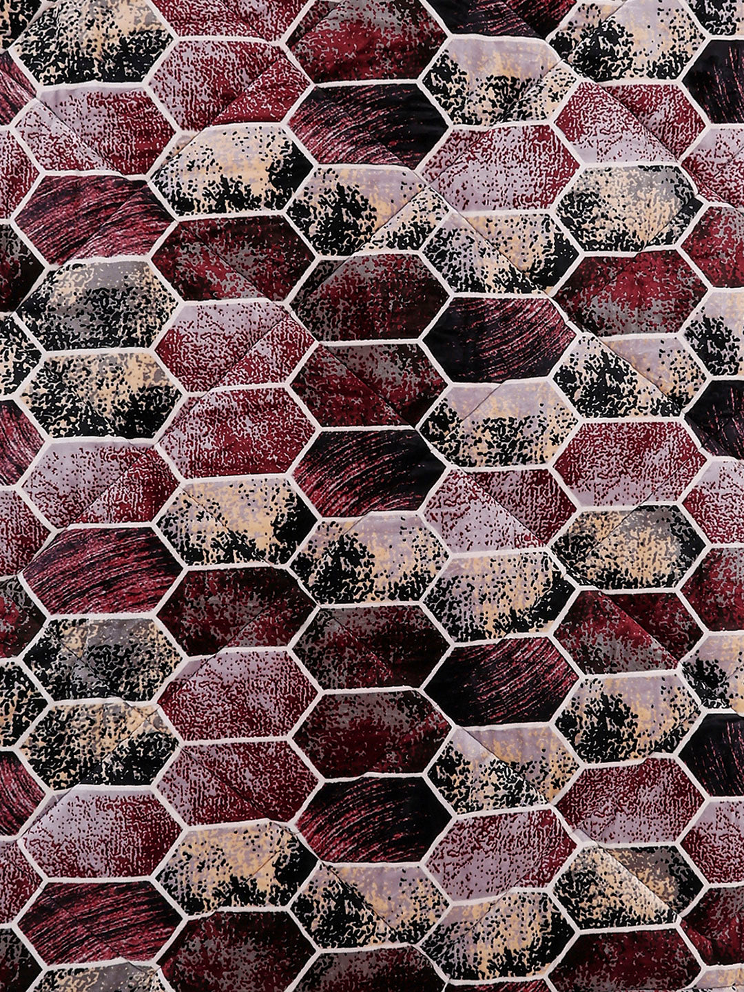 Printed Double Bed 1061 GSM Comforter for Winter - (Wisdom Gold)