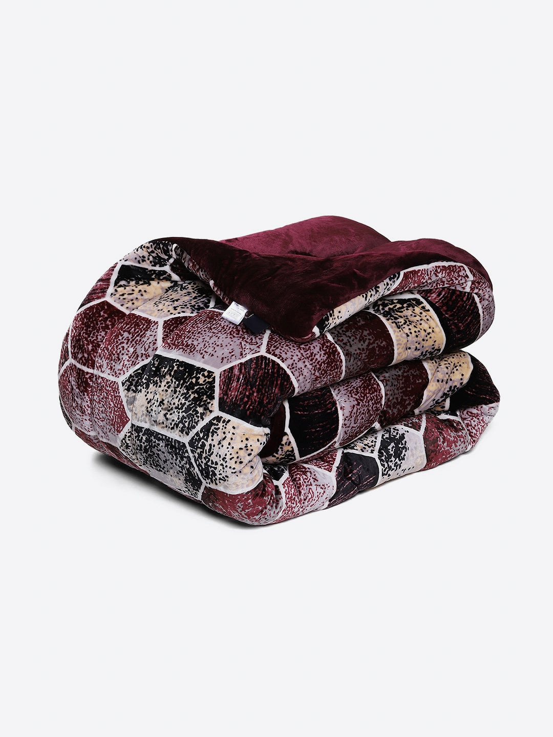 Printed Double Bed 1061 GSM Comforter for Winter - (Wisdom Gold)