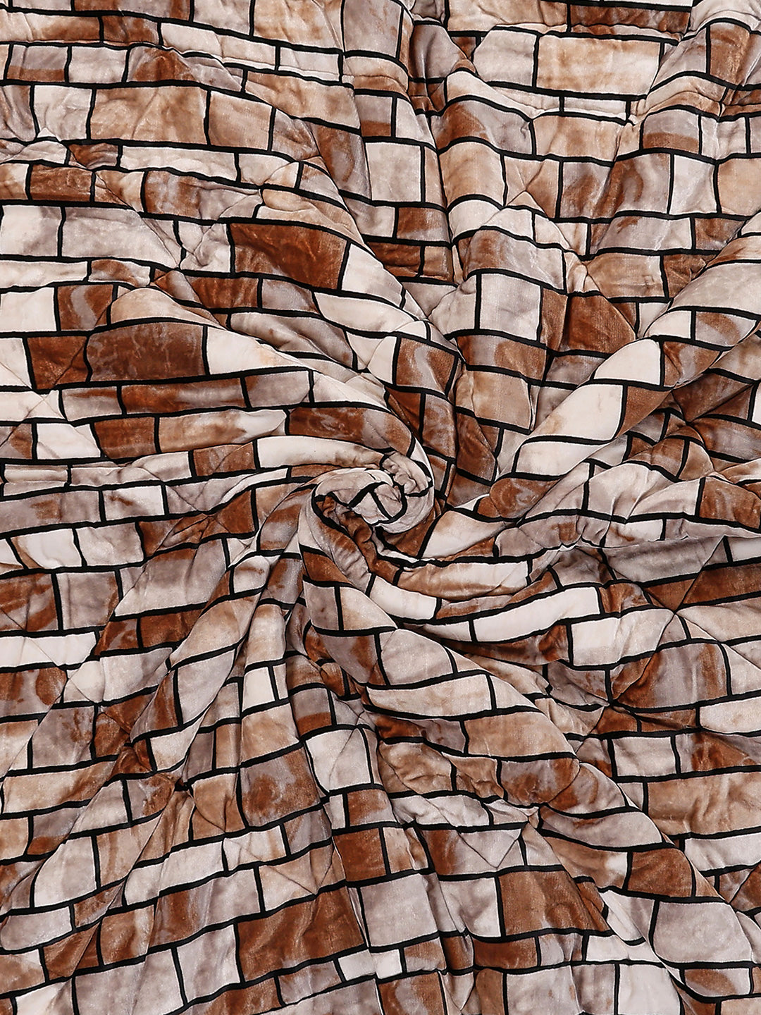 Printed Double Bed 1061 GSM Comforter for Winter - (Wisdom Gold)