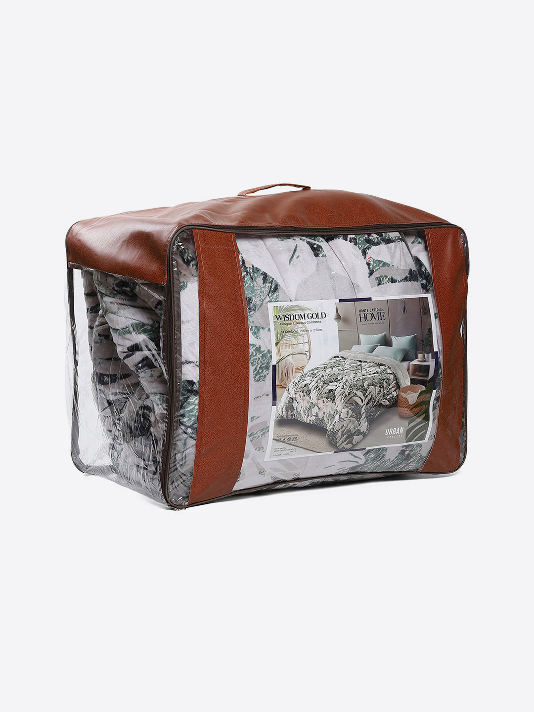 Printed Double Bed 300 GSM Comforter for Mild Winter (Wisdom Gold), Weight 900 gm