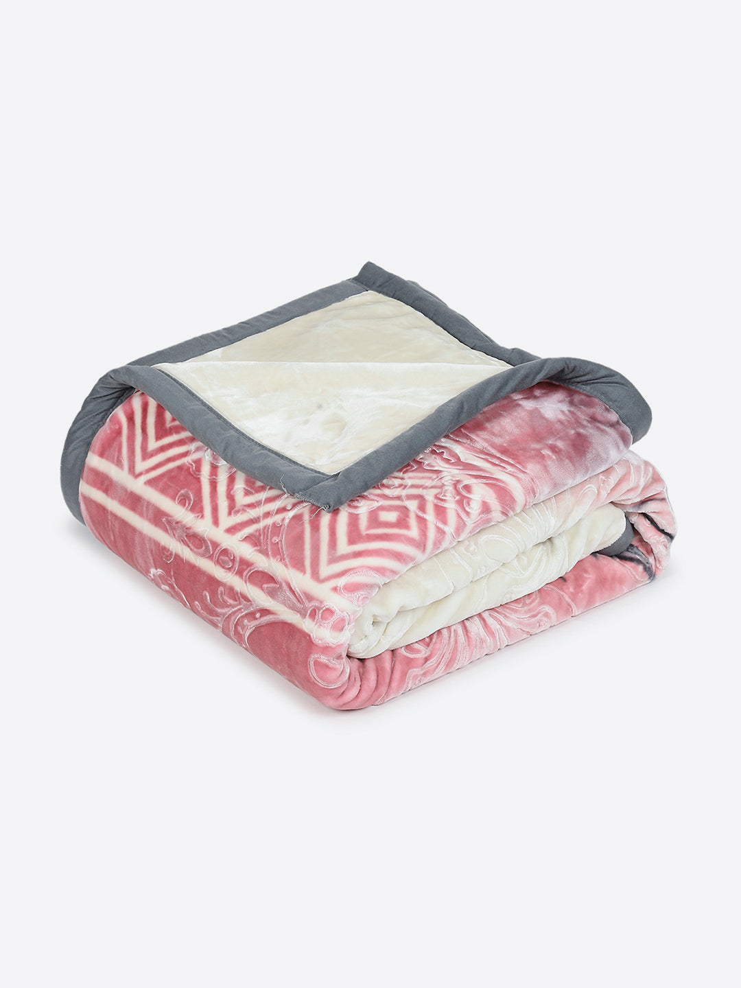 Printed Double Bed 2 Ply, 1136 GSM Embossed Blanket for Heavy Winter - (Commander)