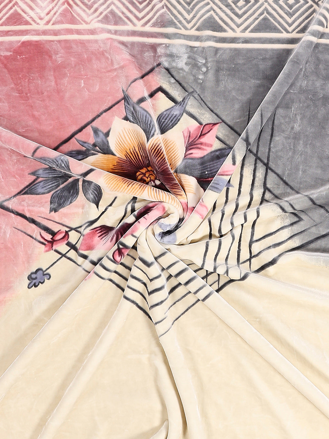 Printed Double Bed 2 Ply, 1136 GSM Embossed Blanket for Heavy Winter - (Commander)