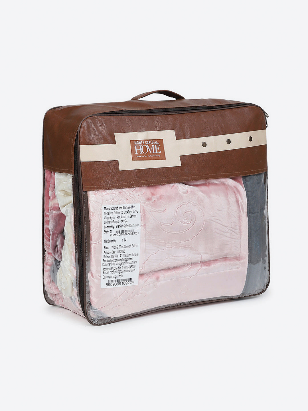 Printed Double Bed 2 Ply, 1136 GSM Embossed Blanket for Heavy Winter - (Commander)