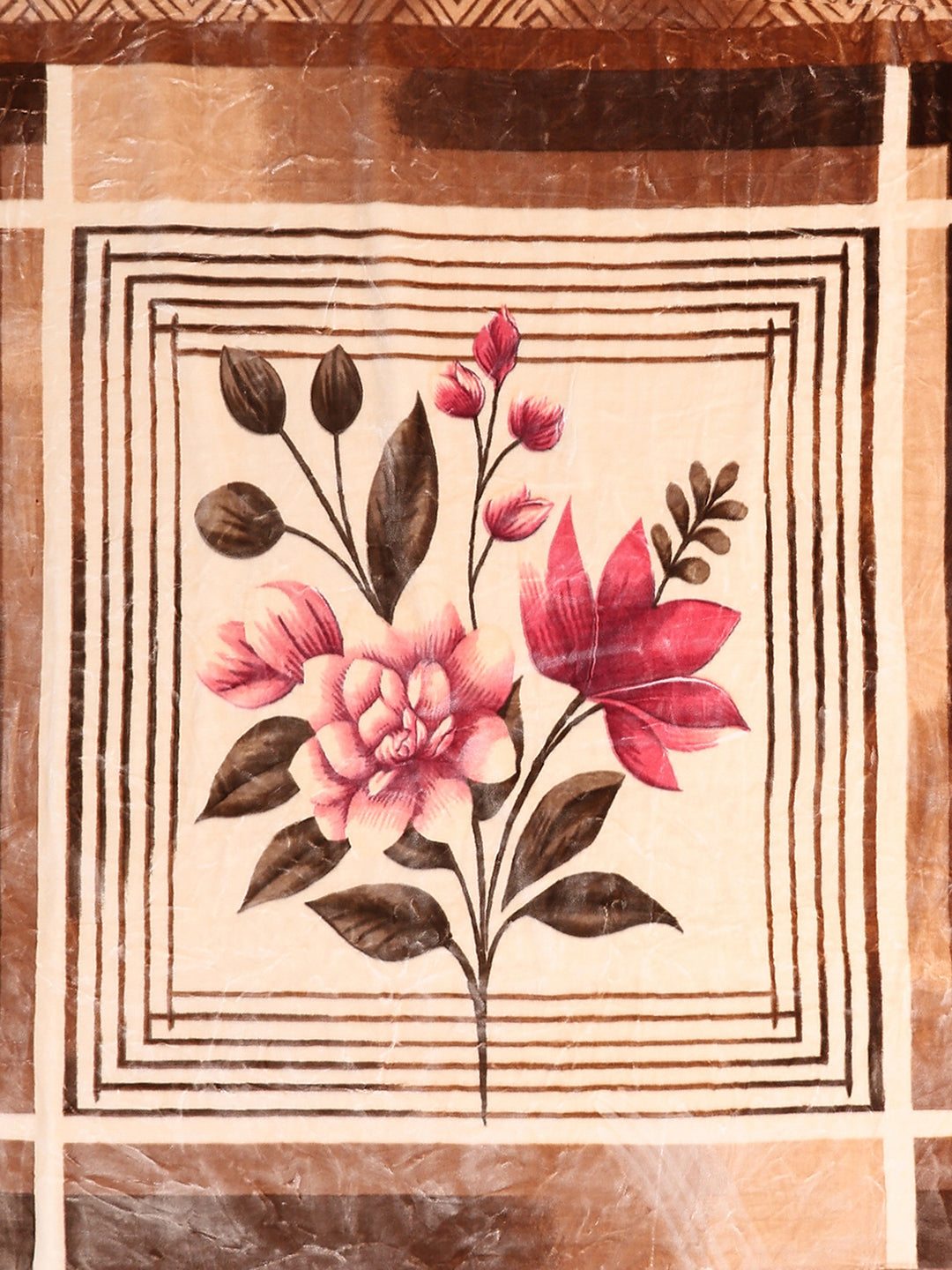 Printed Double Bed 2 Ply, 1136 GSM Embossed Blanket for Heavy Winter - (Commander)