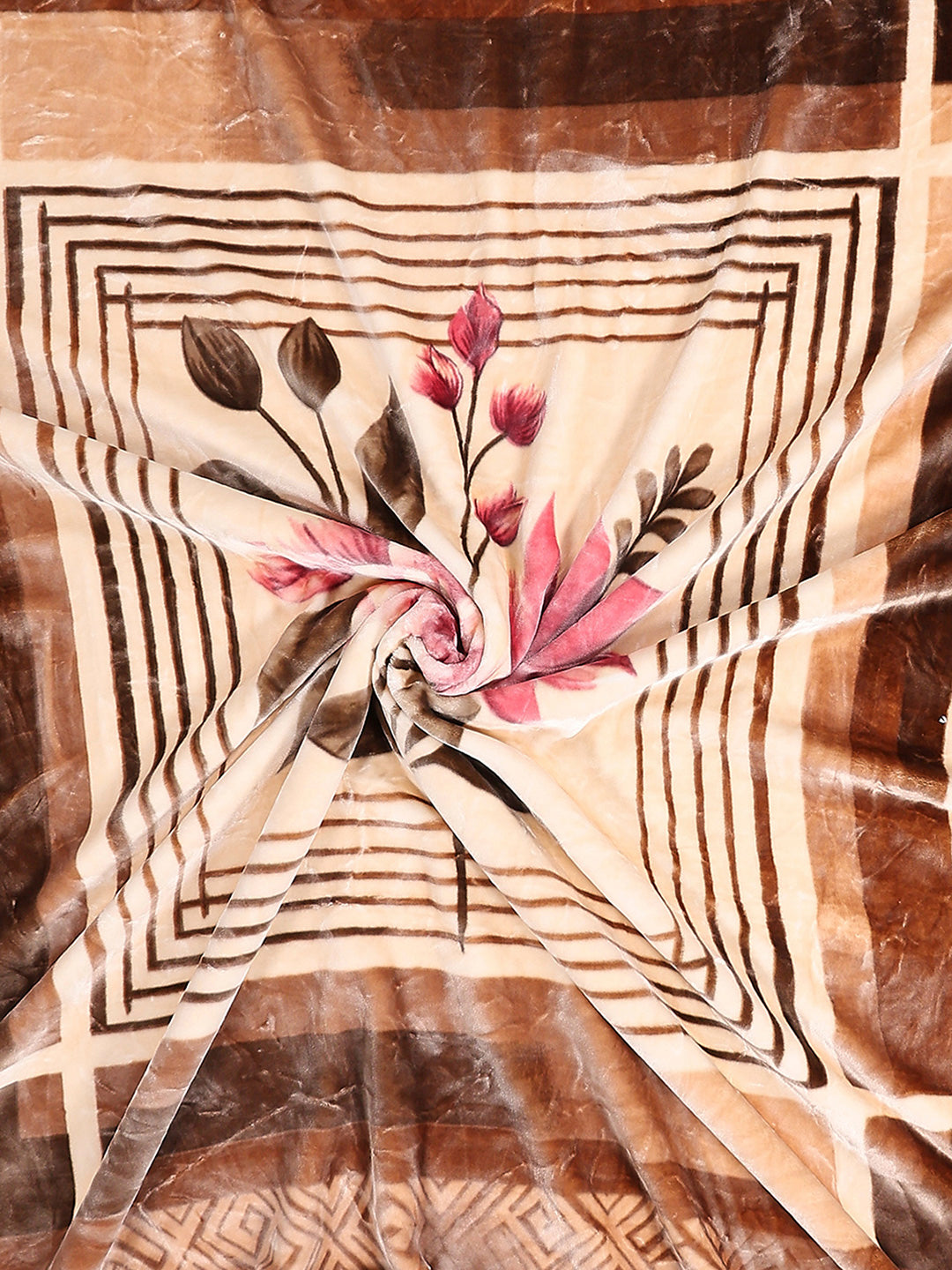 Printed Double Bed 2 Ply, 1136 GSM Embossed Blanket for Heavy Winter - (Commander)