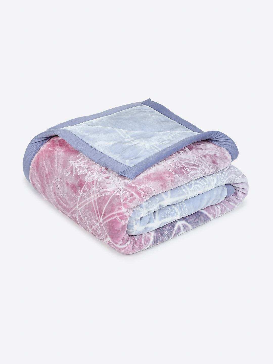 Printed Double Bed 2 Ply, 1136 GSM Embossed Blanket for Heavy Winter - (Commander)