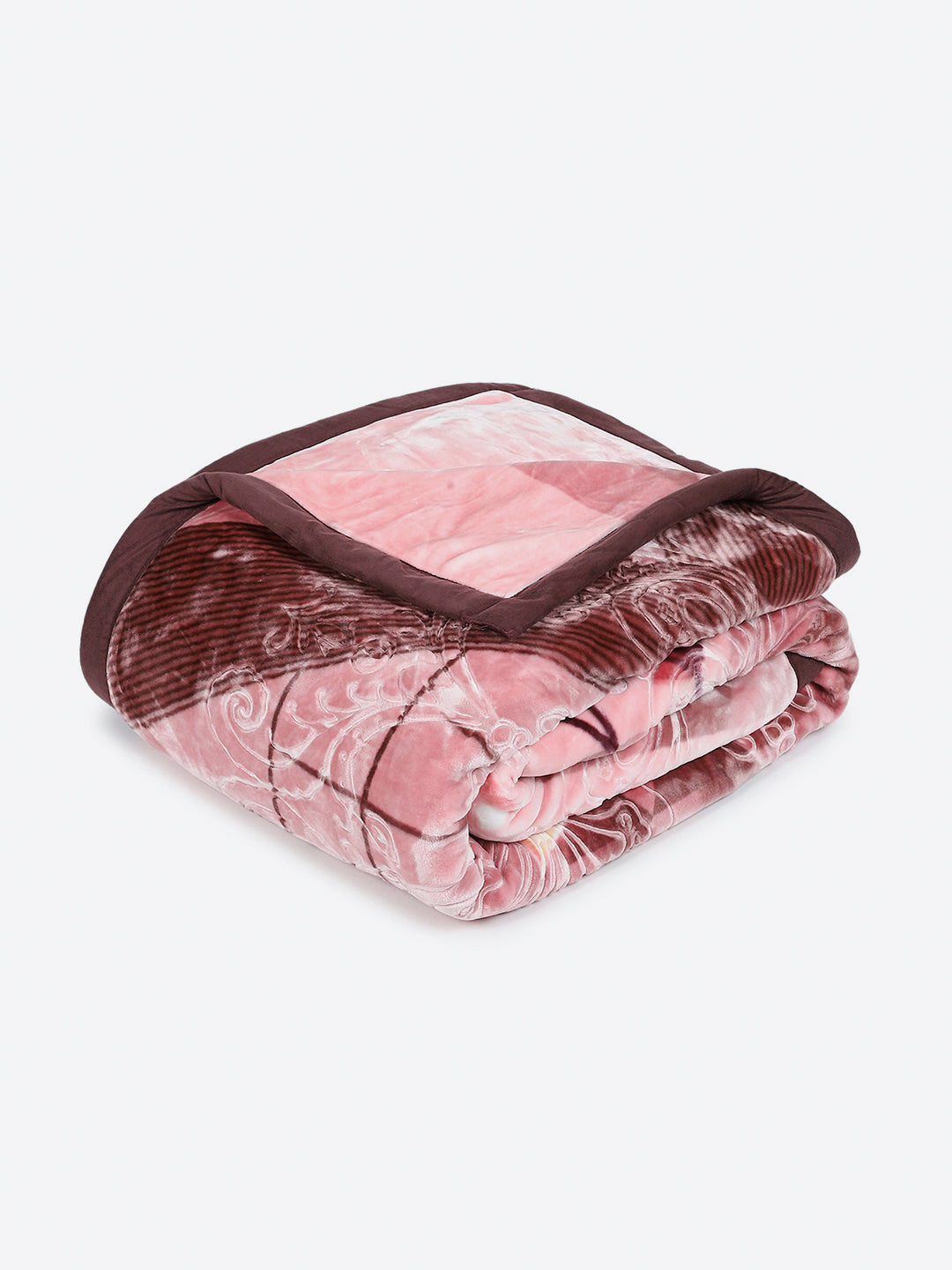 Printed Double Bed 2 Ply, 1136 GSM Embossed Blanket for Heavy Winter - (Commander)