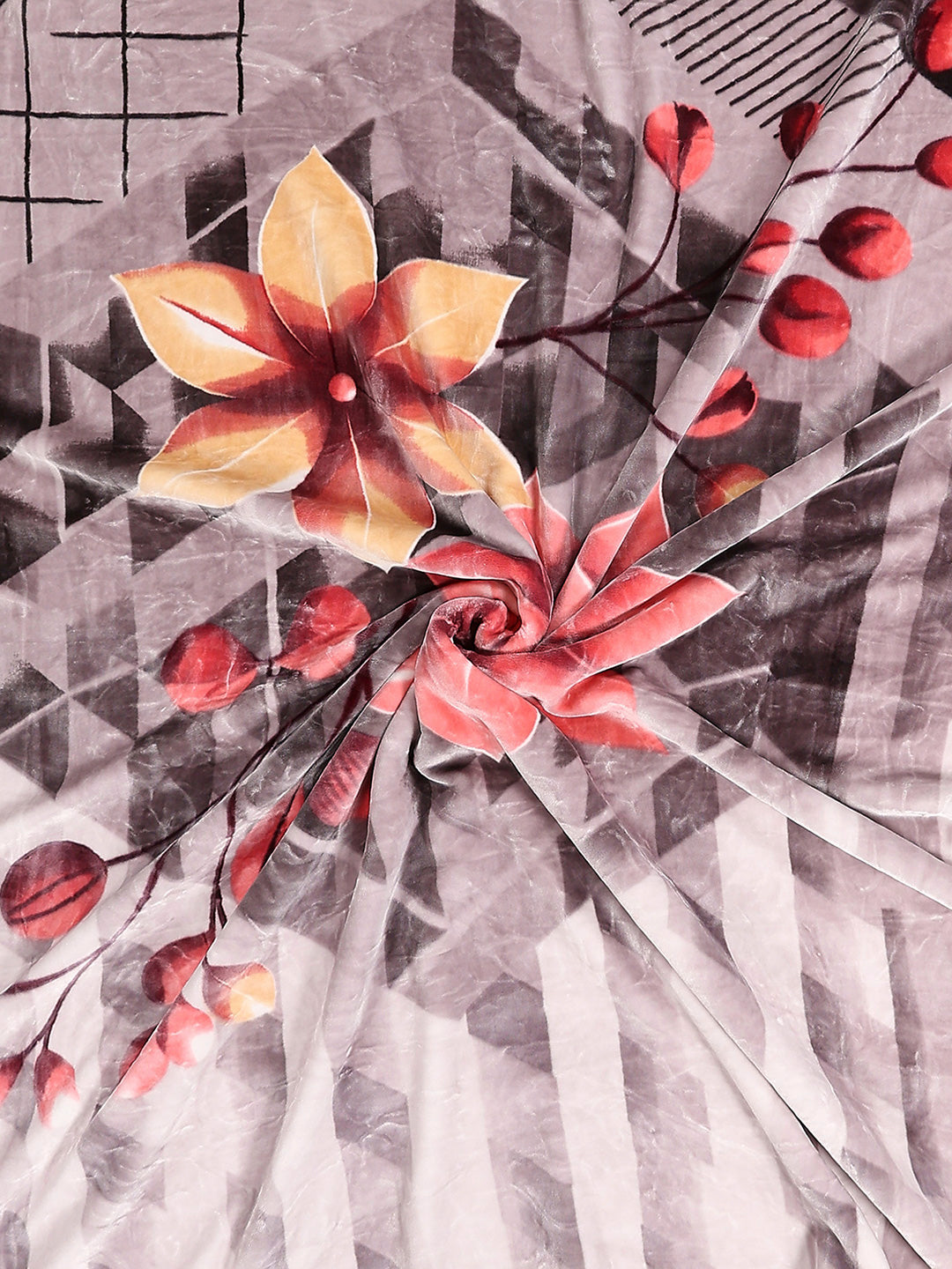 Printed Double Bed 2 Ply, 1136 GSM Embossed Blanket for Heavy Winter - (Commander)