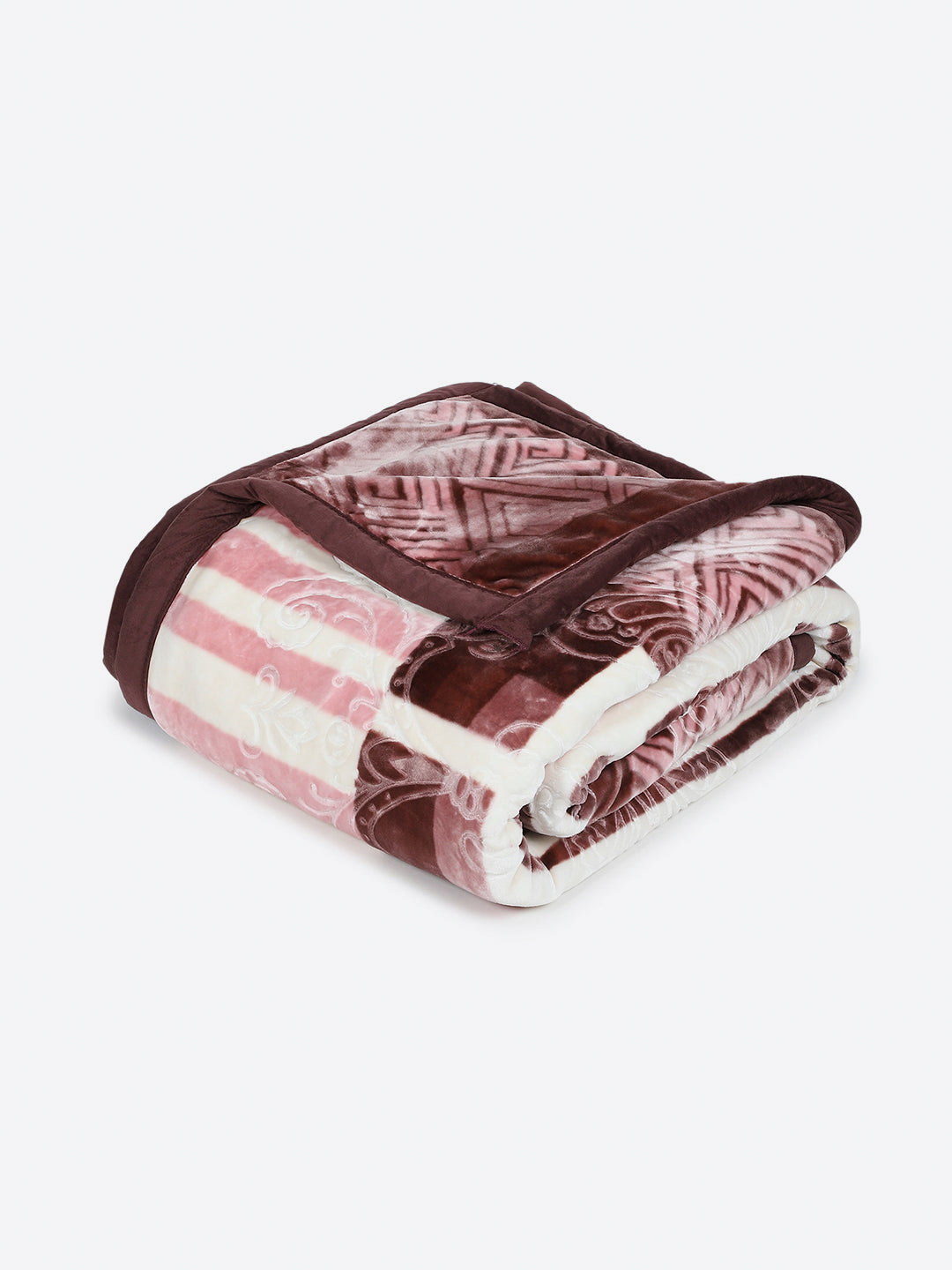 Printed Double Bed 2 Ply, 1136 GSM Embossed Blanket for Heavy Winter - (Commander)