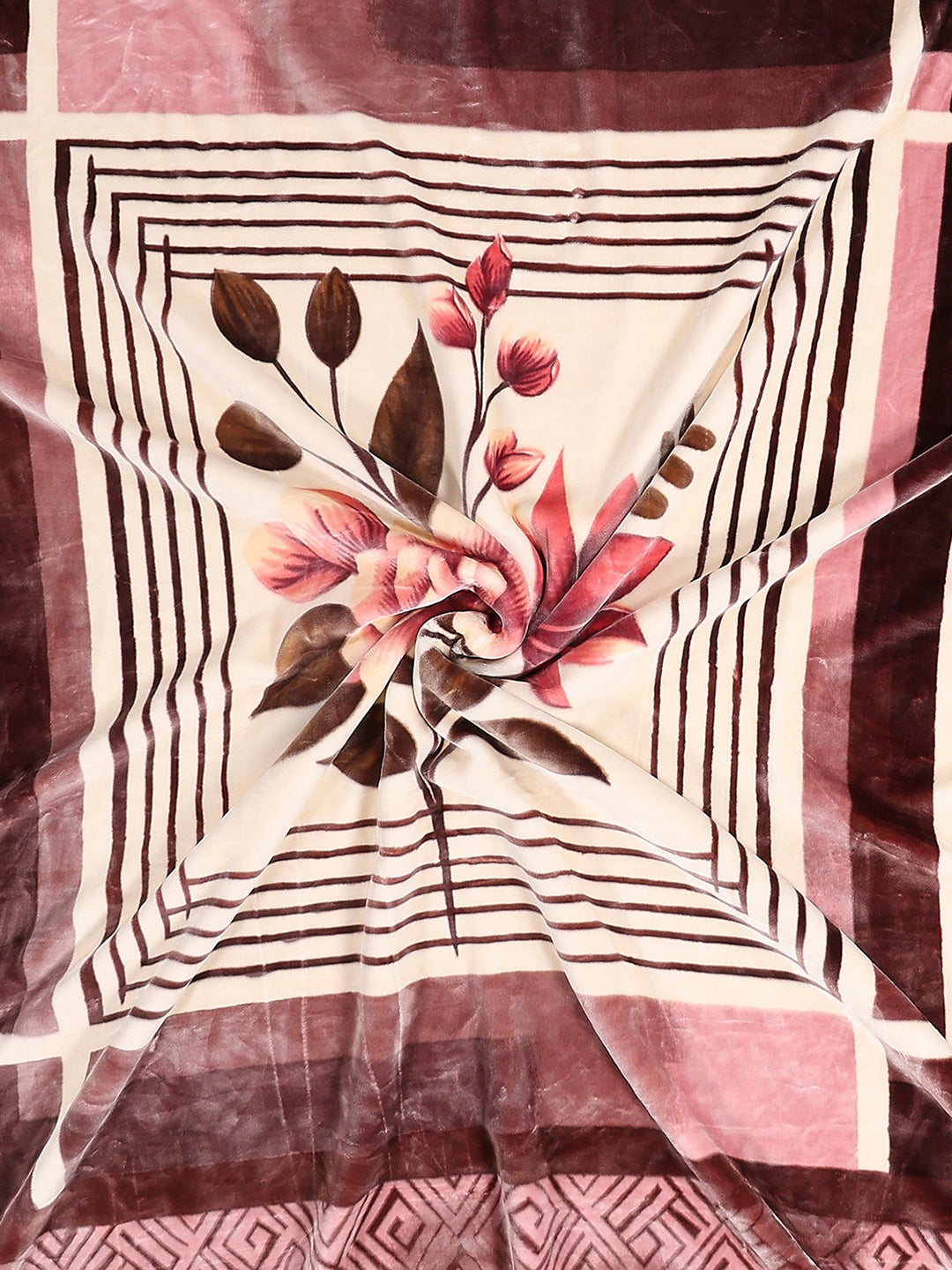 Printed Double Bed 2 Ply, 1136 GSM Embossed Blanket for Heavy Winter - (Commander)