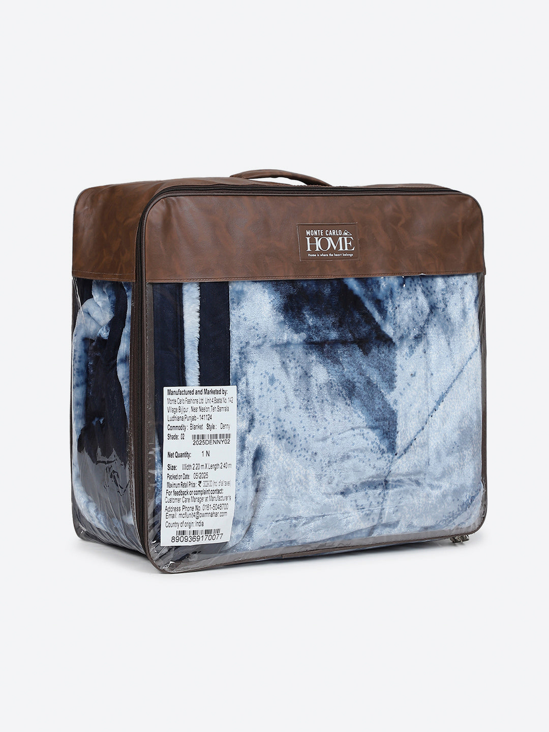Printed Double Bed 1 Ply, 606 GSM Blanket for Mild Winter - (Denny PVC)