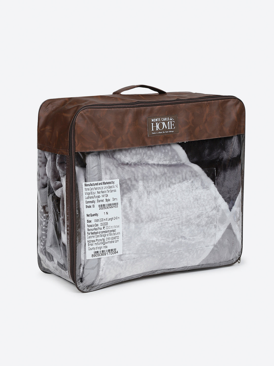 Printed Double Bed 1 Ply, 606 GSM Blanket for Mild Winter - (Denny PVC)