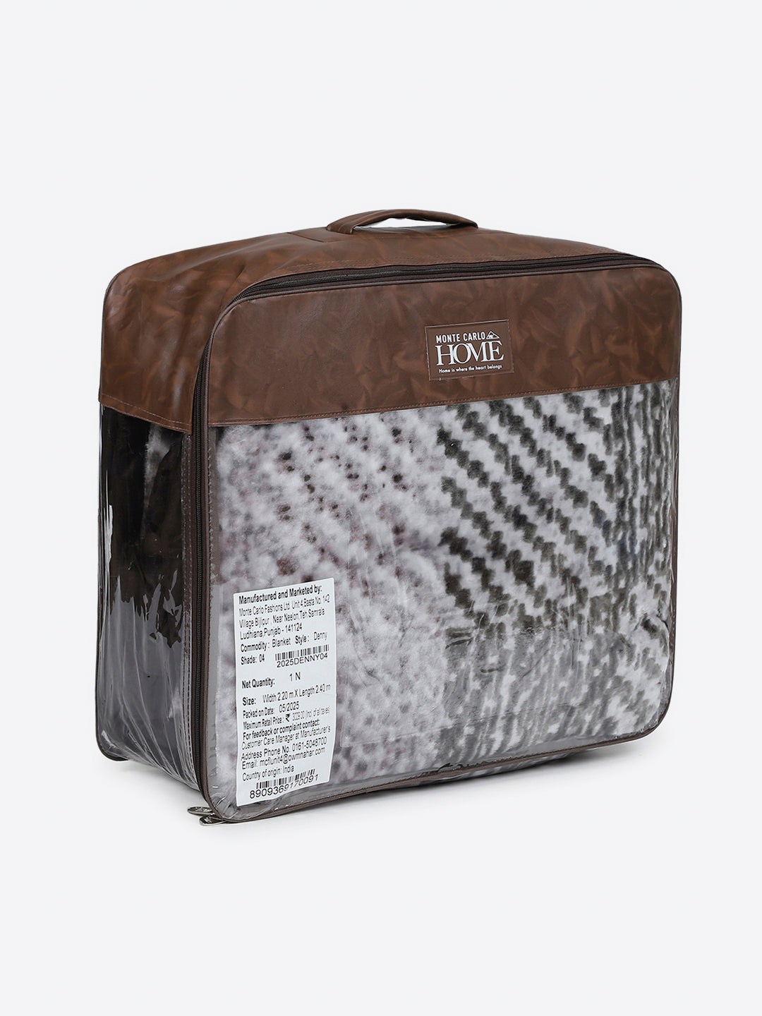 Printed Double Bed 1 Ply, 606 GSM Blanket for Mild Winter - (Denny PVC)