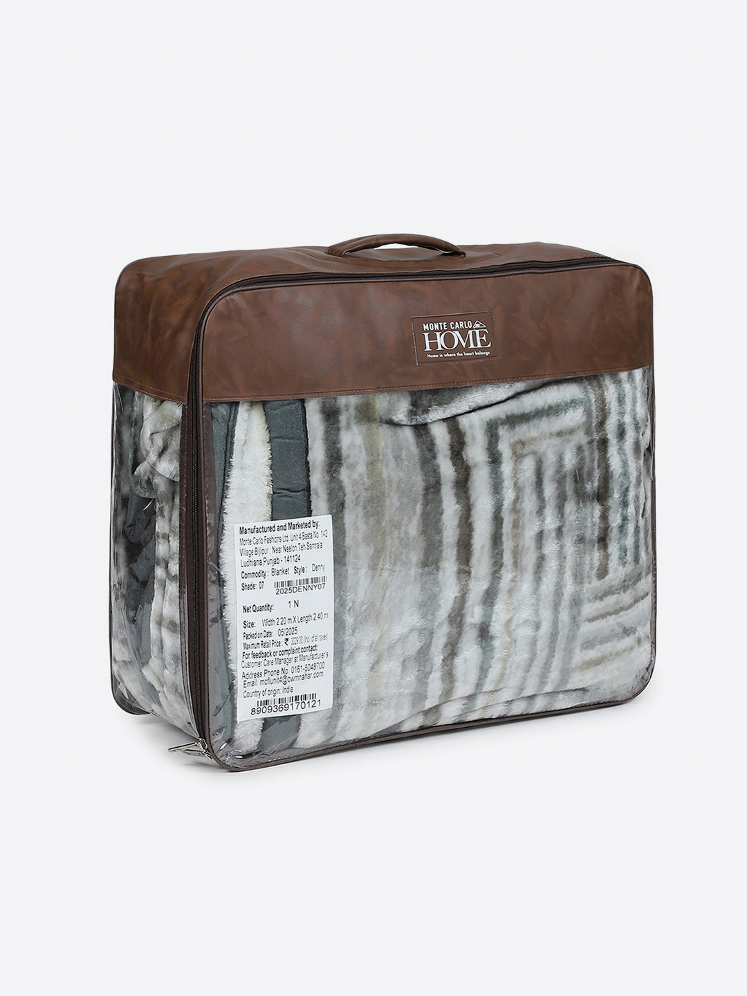 Printed Double Bed 1 Ply, 606 GSM Blanket for Mild Winter - (Denny PVC)
