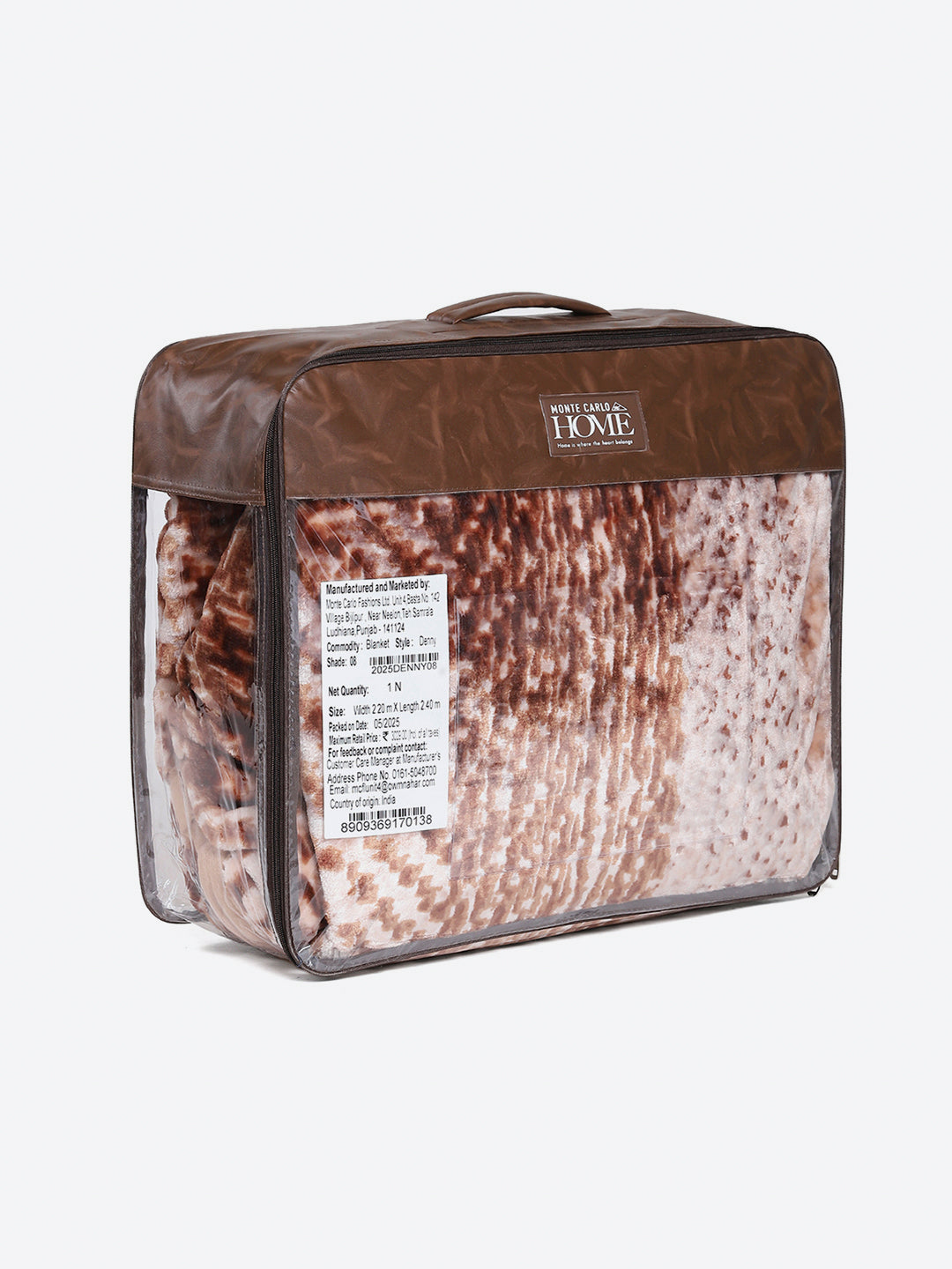 Printed Double Bed 1 Ply, 606 GSM Blanket for Winter - (Denny PVC)