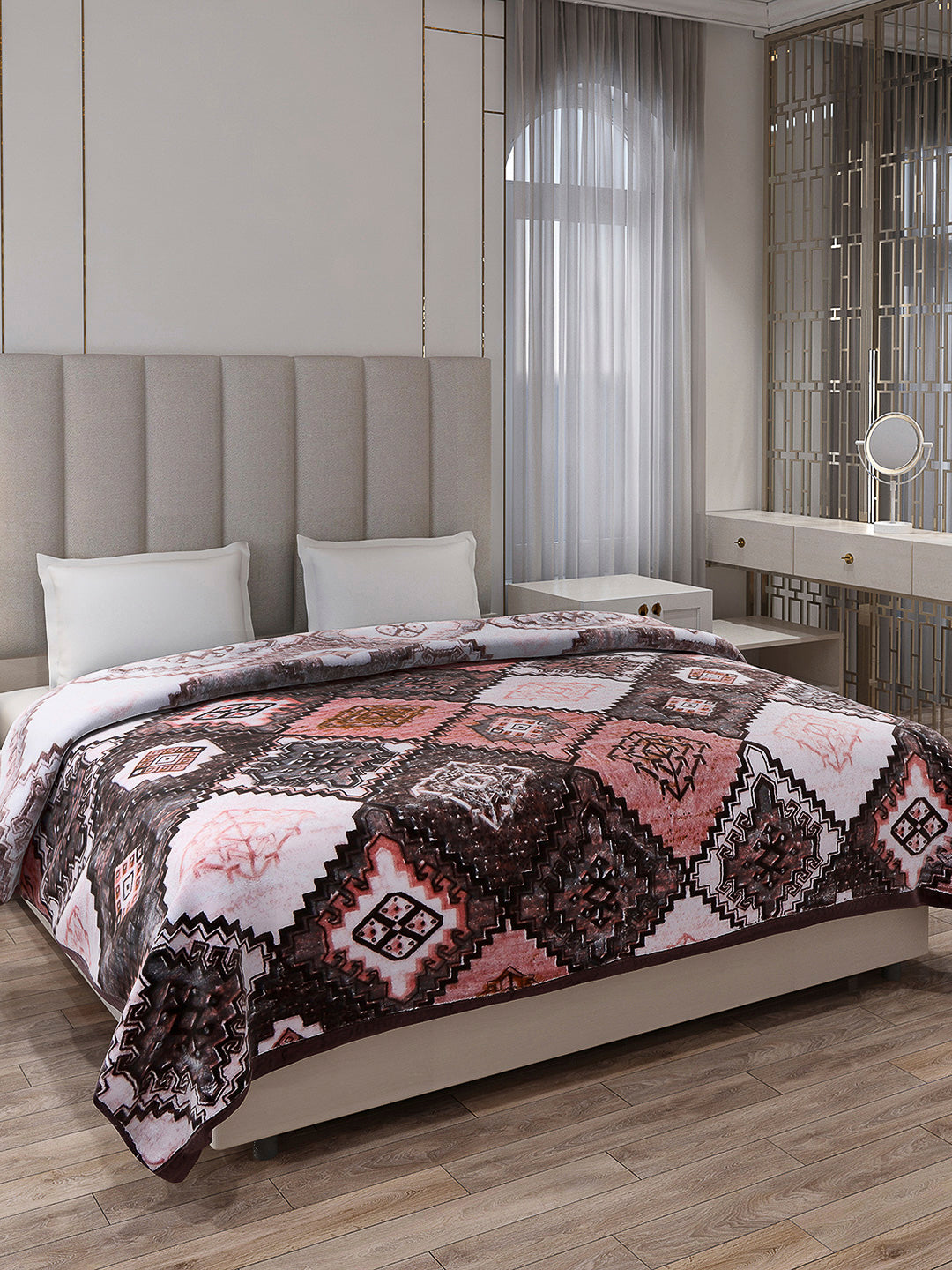 Printed Double Bed Blanket 1 Ply, 600 GSM, 3.2 kg (Denny)