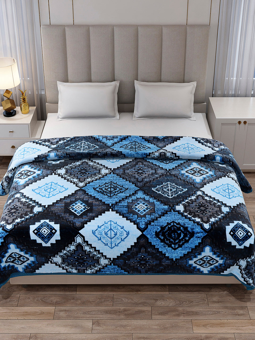 Printed Double Bed Blanket 1 Ply, 600 GSM, 3.2 kg (Denny)