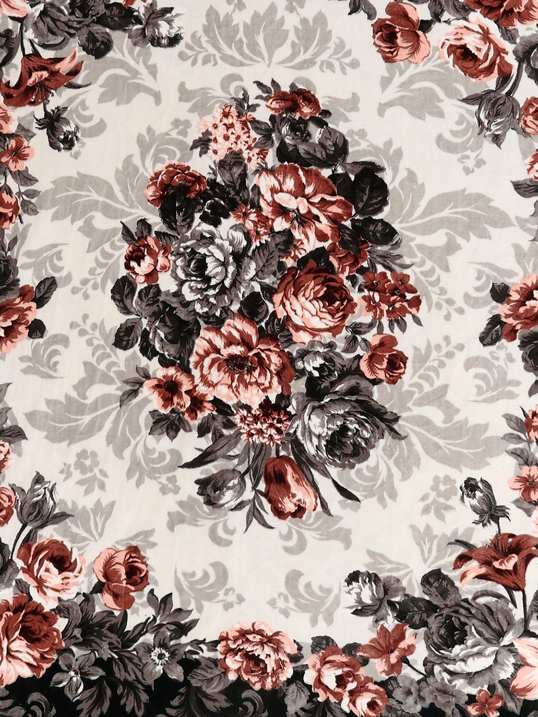 Printed Double Bed 2 Ply, 1042 GSM Cloudy Blanket for Heavy Winter - (Emilia)