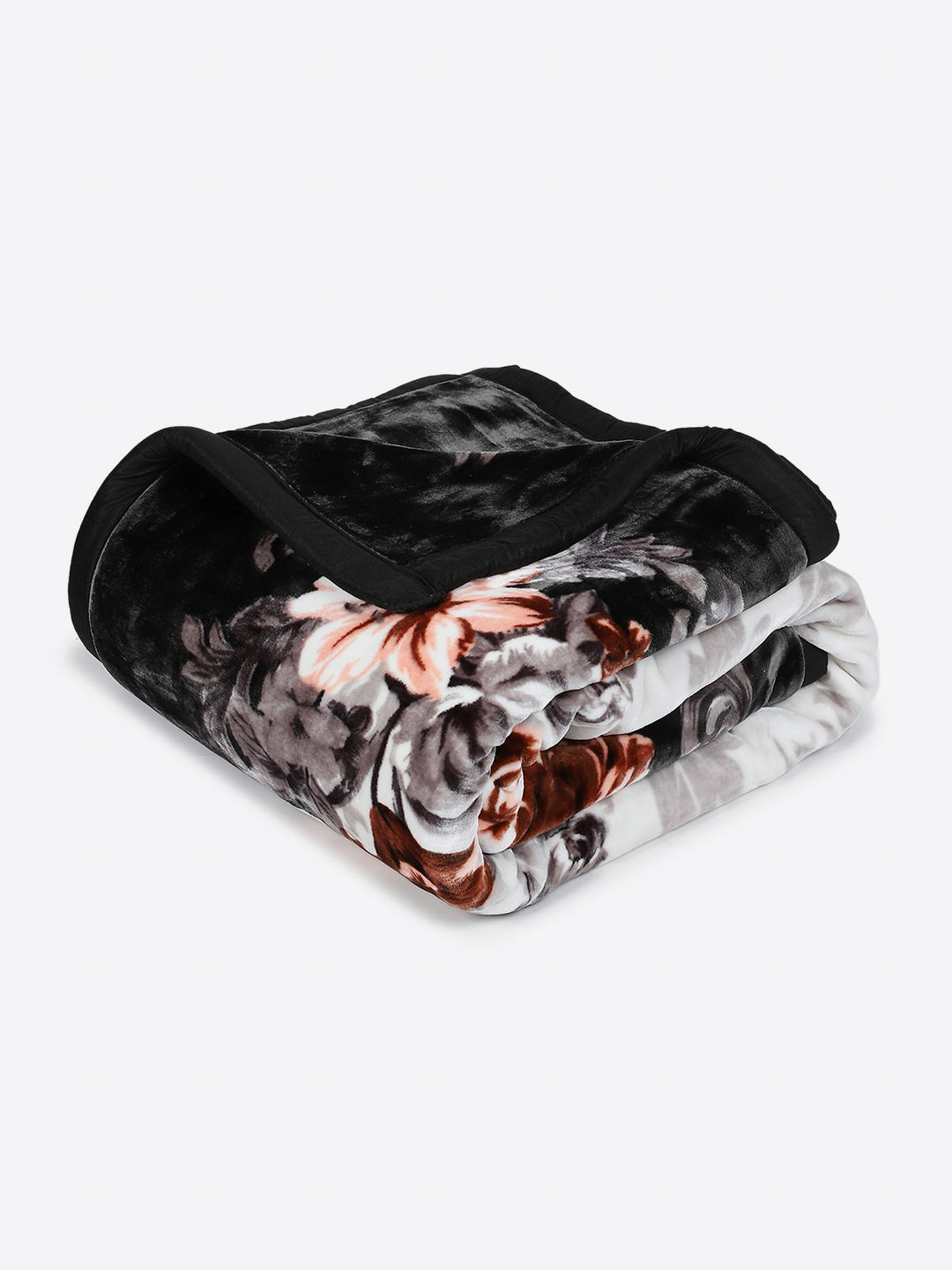 Printed Double Bed 2 Ply, 1042 GSM Cloudy Blanket for Heavy Winter - (Emilia)