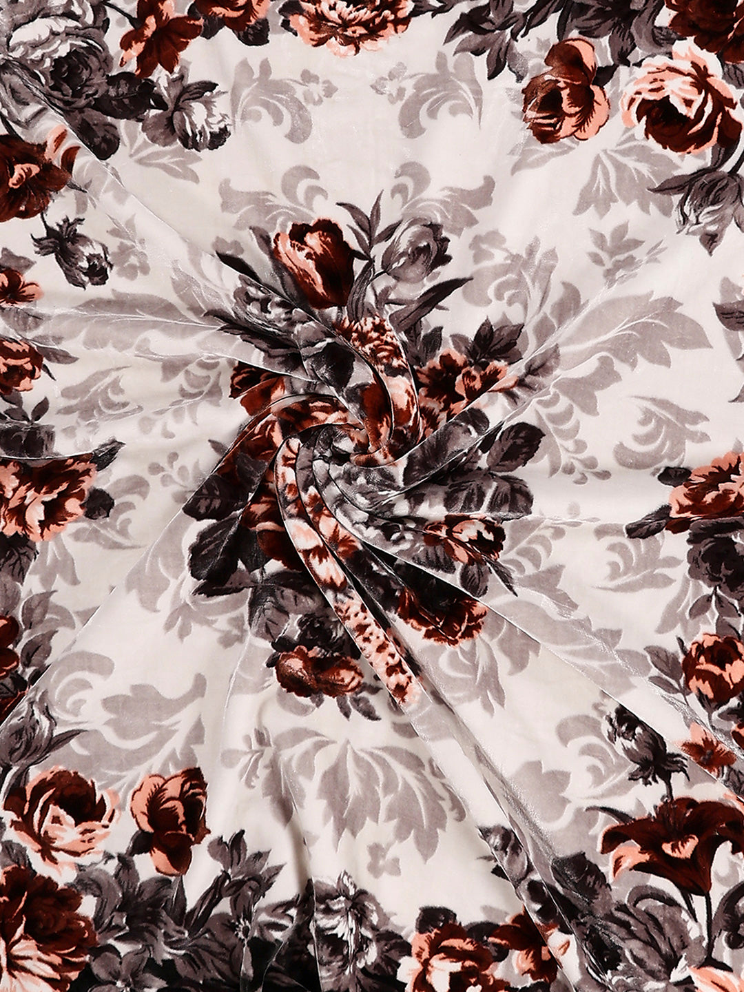 Printed Double Bed 2 Ply, 1042 GSM Cloudy Blanket for Heavy Winter - (Emilia)