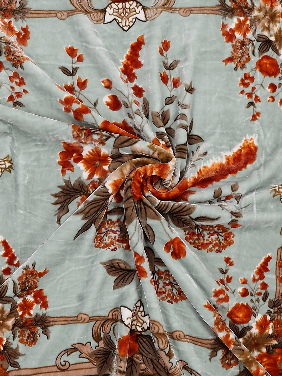 Printed Double Bed 2 Ply, 1042 GSM Blanket for Winter - (Emilia)