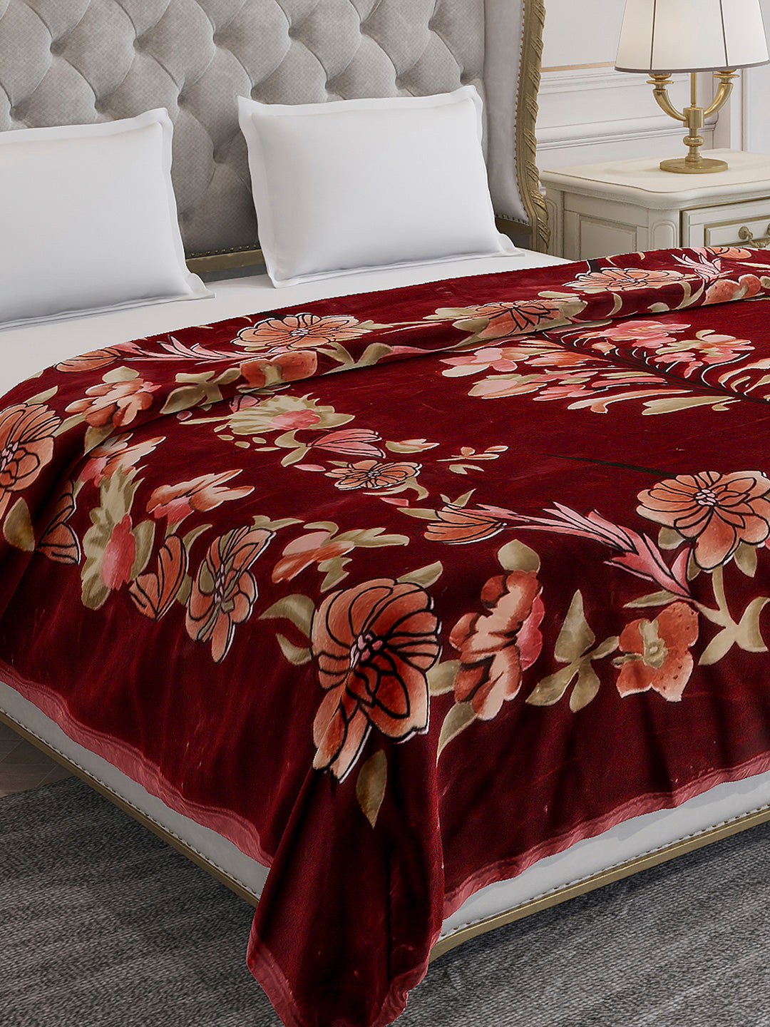 Printed Double Bed Ply, 1042 GSM Blanket for Winter (Emilia)