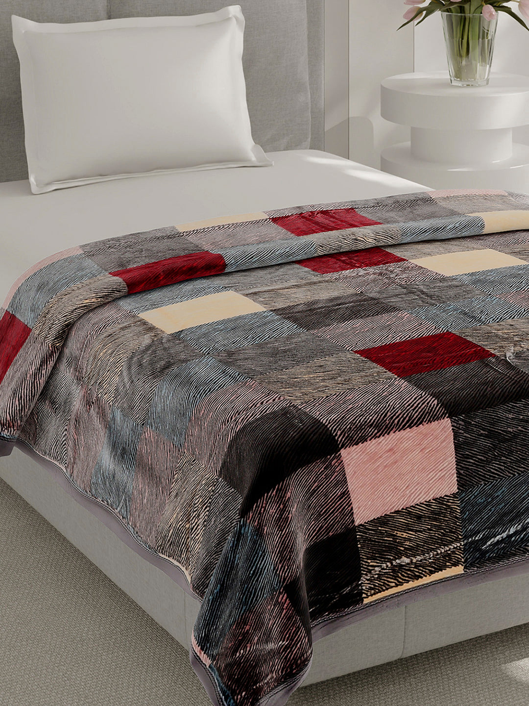 Printed Single Bed 2 Ply, 597 GSM Blanket for Heavy Winter - (Everest Plus)
