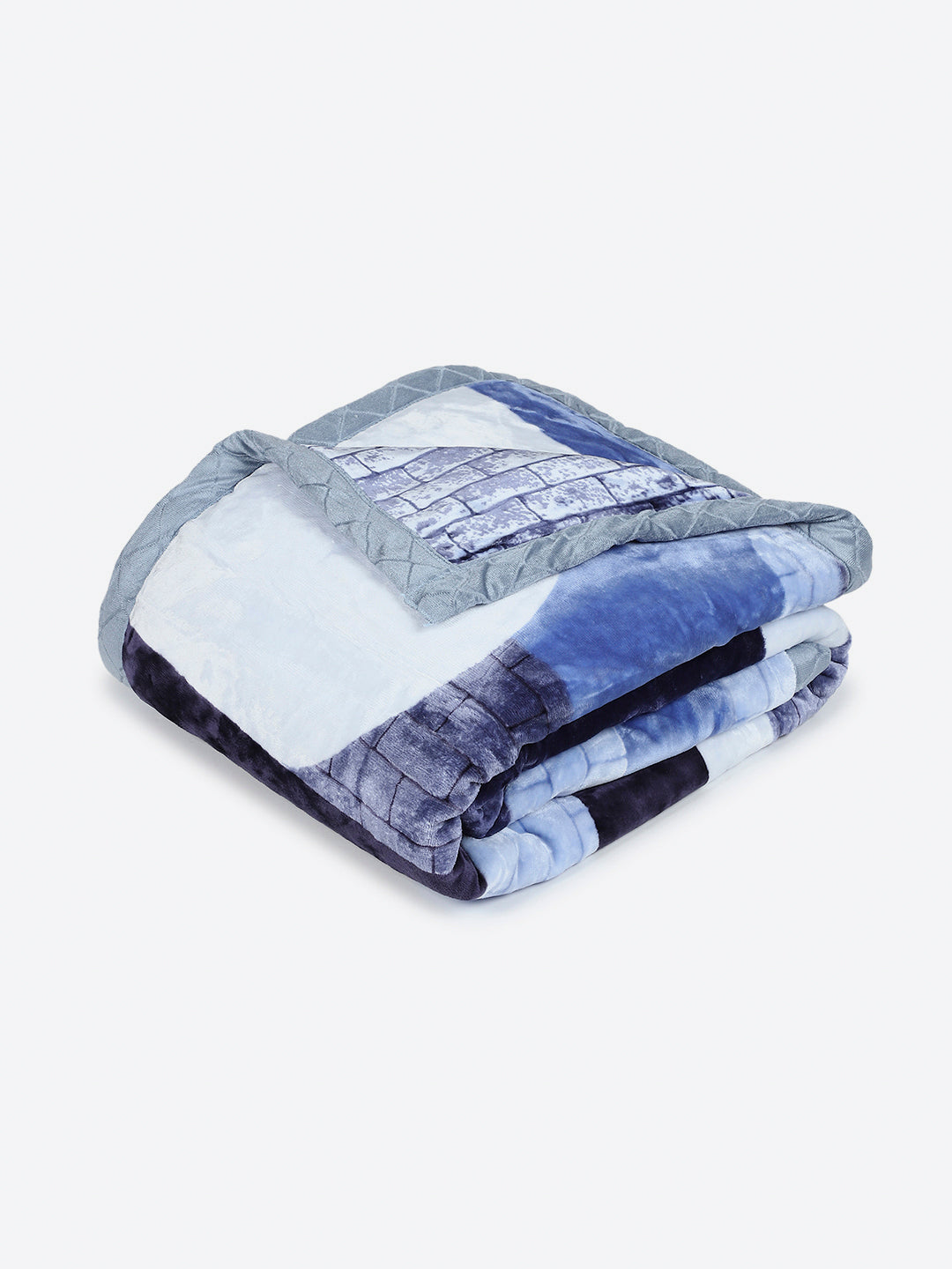 Printed Double Bed 3 Ply, 720 GSM Blanket for Heavy Winter - (Gala Glow)