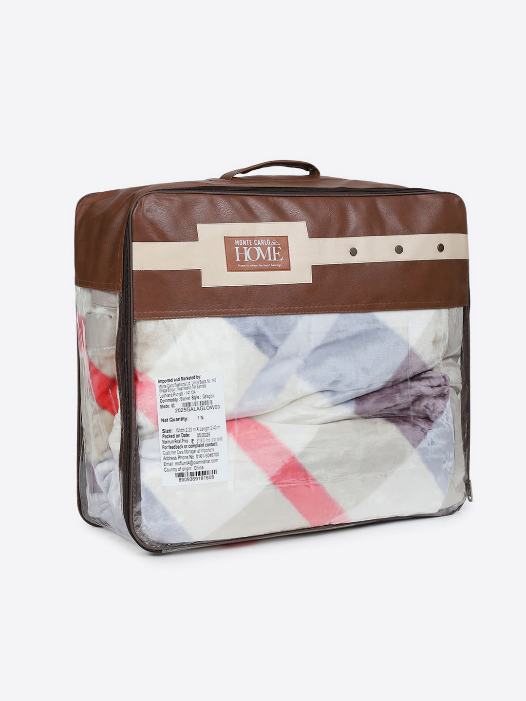 Printed Double Bed 3 Ply, 720 GSM Blanket for Heavy Winter - (Gala Glow)