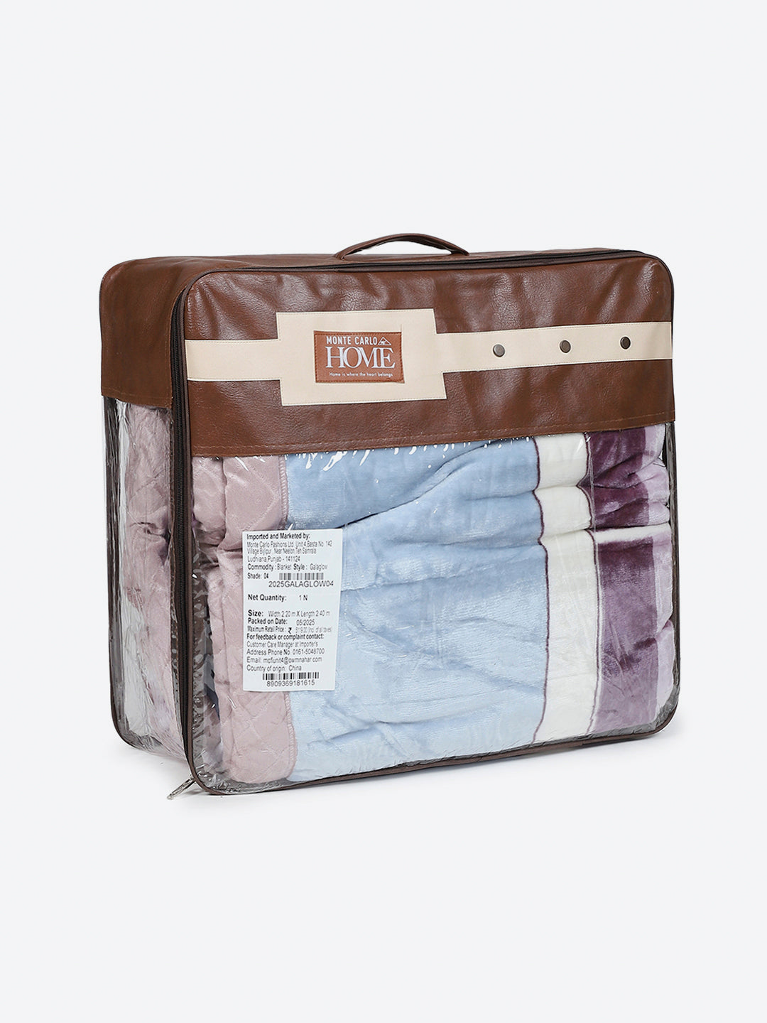 Printed Double Bed 3 Ply, 720 GSM Blanket for Heavy Winter - (Gala Glow)