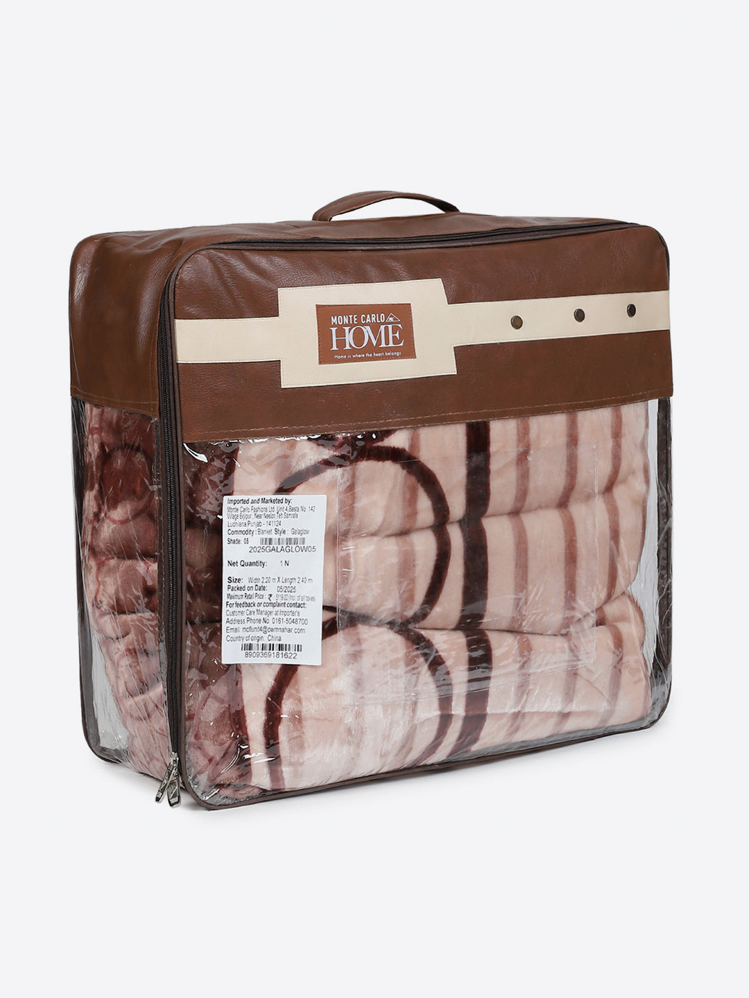 Printed Double Bed 3 Ply, 720 GSM Blanket for Heavy Winter - (Gala Glow)