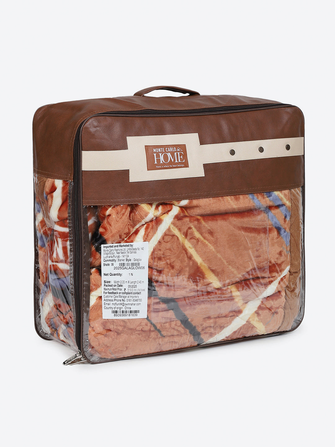 Printed Double Bed 3 Ply, 720 GSM Blanket for Heavy Winter - (Gala Glow)