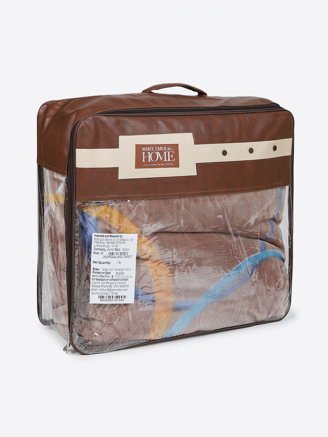 Printed Double Bed 3 Ply, 720 GSM Blanket for Heavy Winter - (Gala Glow)