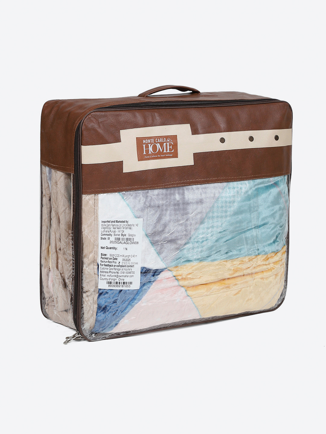 Printed Double Bed 3 Ply, 720 GSM Blanket for Heavy Winter - (Gala Glow)