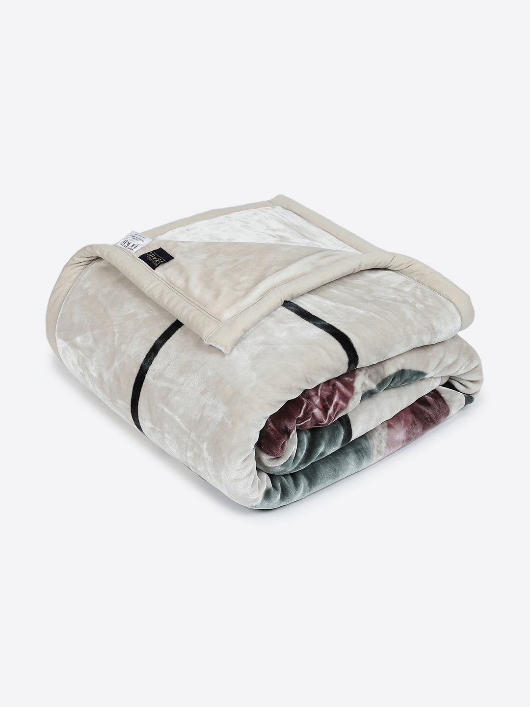 Printed Double Bed 3, 890 GSM Ply Blanket for Heavy Winter - (Gulnar)