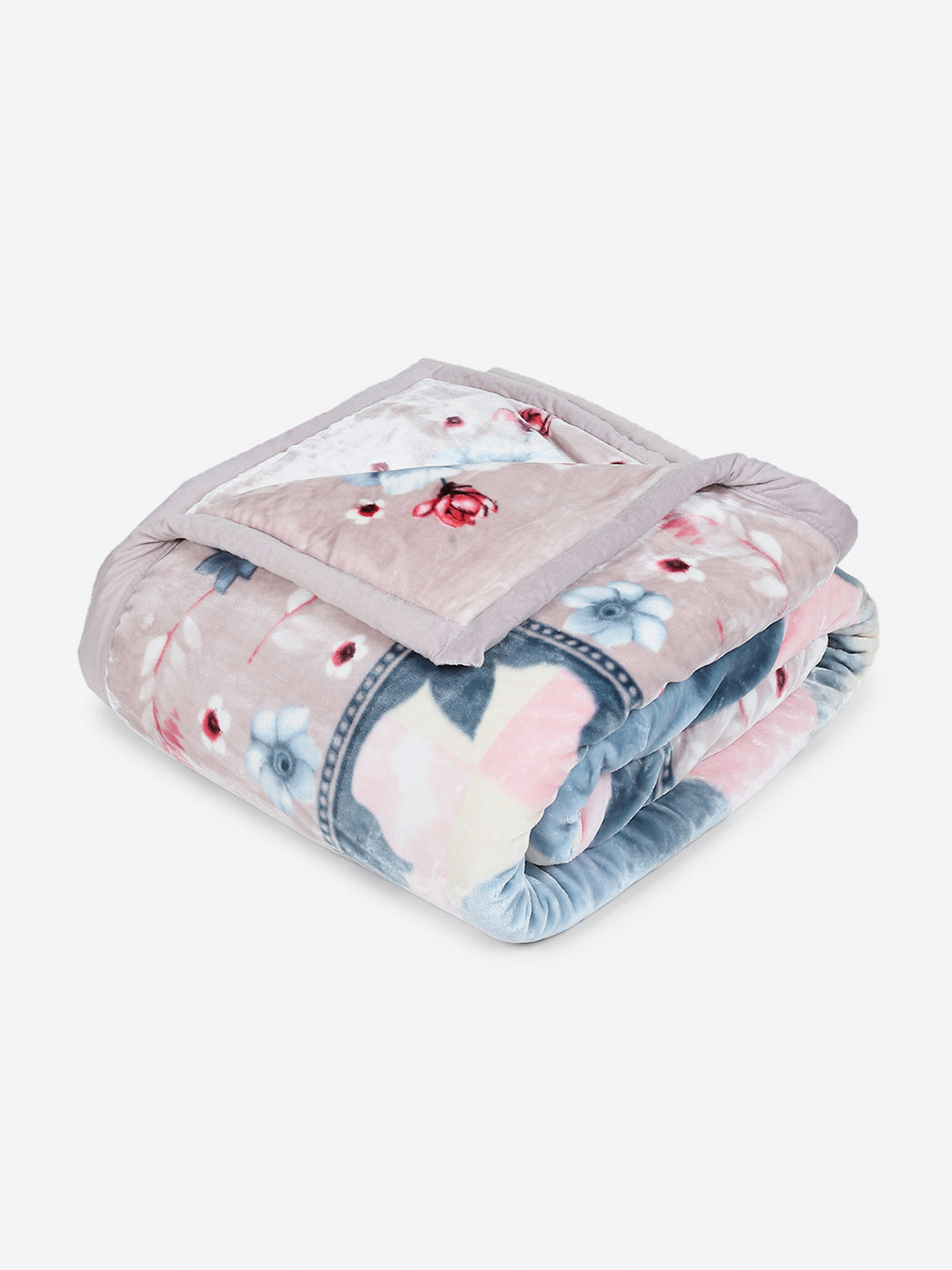 Printed Double Bed 3, 890 GSM Ply Blanket for Heavy Winter - (Gulnar)