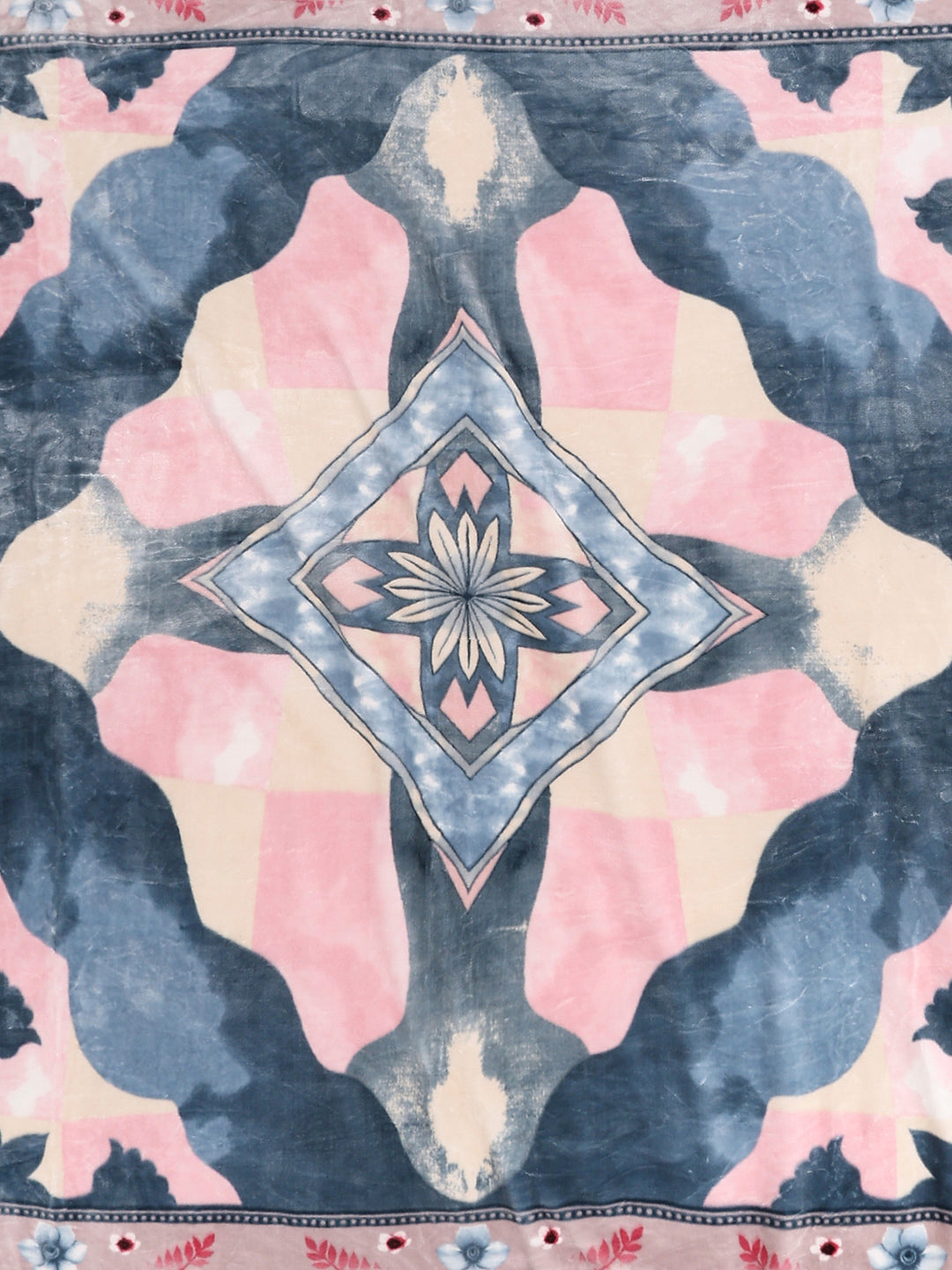 Printed Double Bed 3, 890 GSM Ply Blanket for Heavy Winter - (Gulnar)