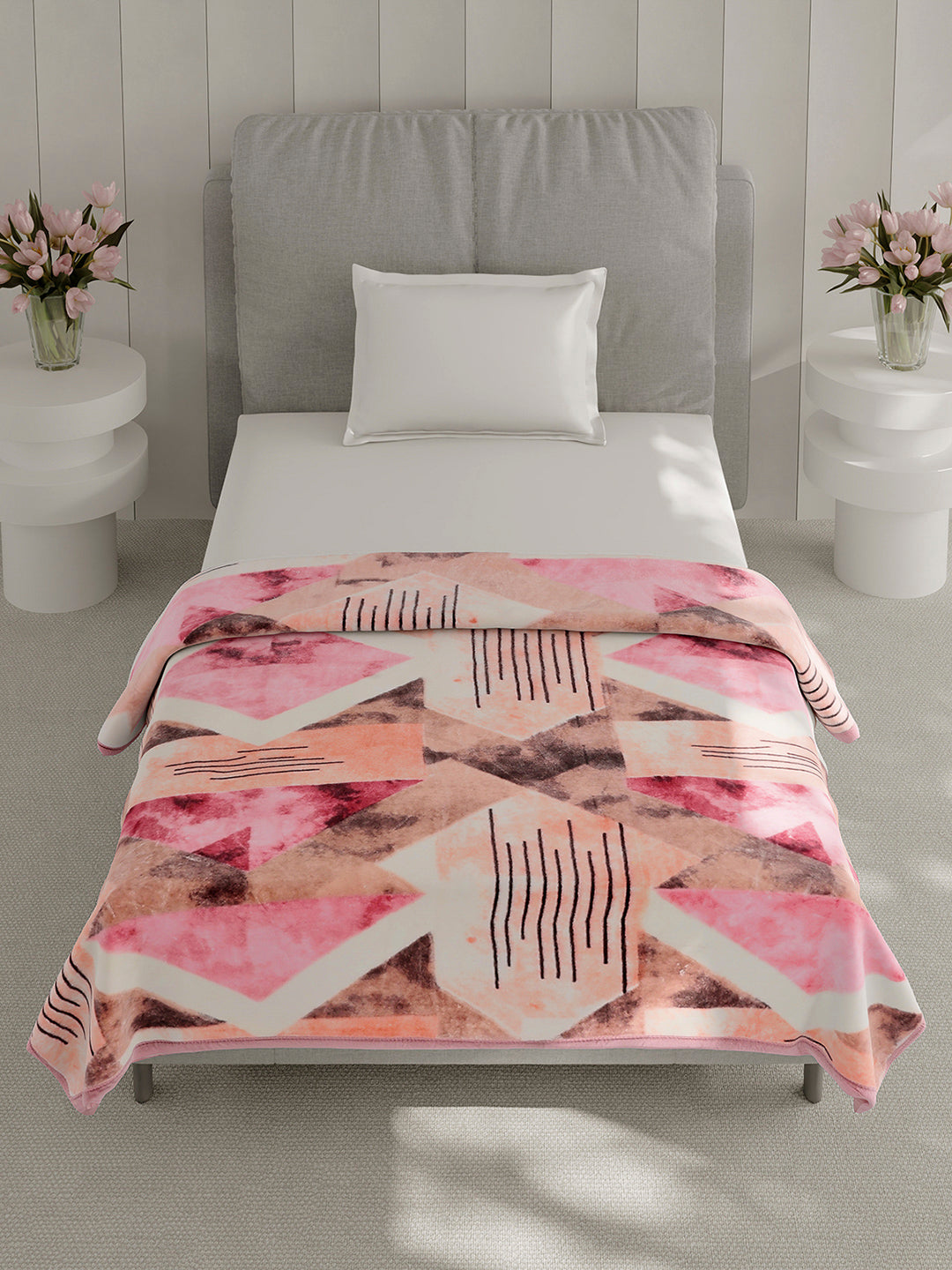 Printed Single Bed 1 Ply, 625 GSM Blanket for Heavy Winter - (Impact Pvc)