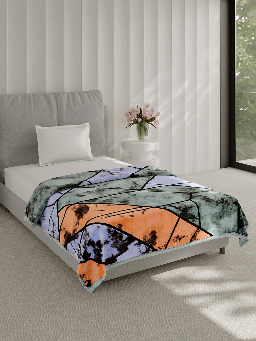 Printed Single Bed 1 Ply, 625 GSM Blanket for Heavy Winter - (Impact Pvc)